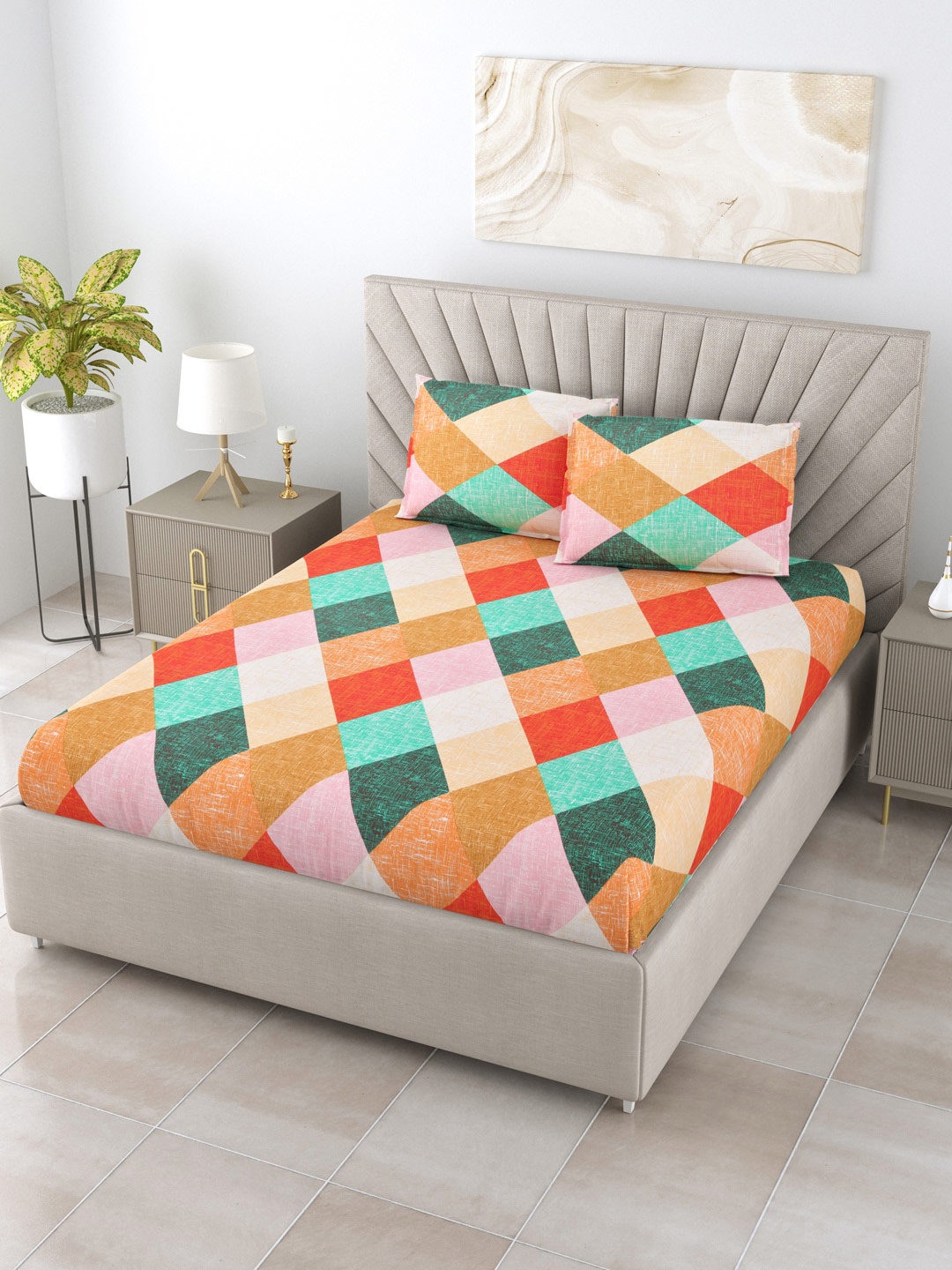 BOMBAY DYEING Dream Lover Maroon Geometric Cotton 104 TC Queen Bedsheet & 2 Pillow Covers
BOMBAY DYEING Dream Lover Maroon Geometric Cotton 104 TC Queen Bedsheet & 2 Pillow Covers