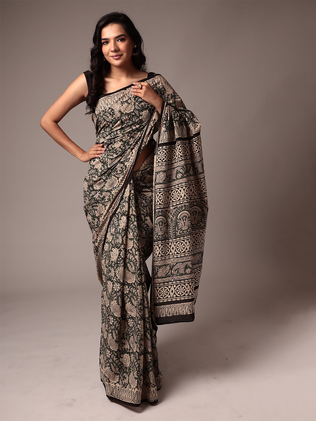 ZARI Ethnic Motifs Printed Pure Cotton Saree, Green
ZARI Ethnic Motifs Printed Pure Cotton Saree, Green