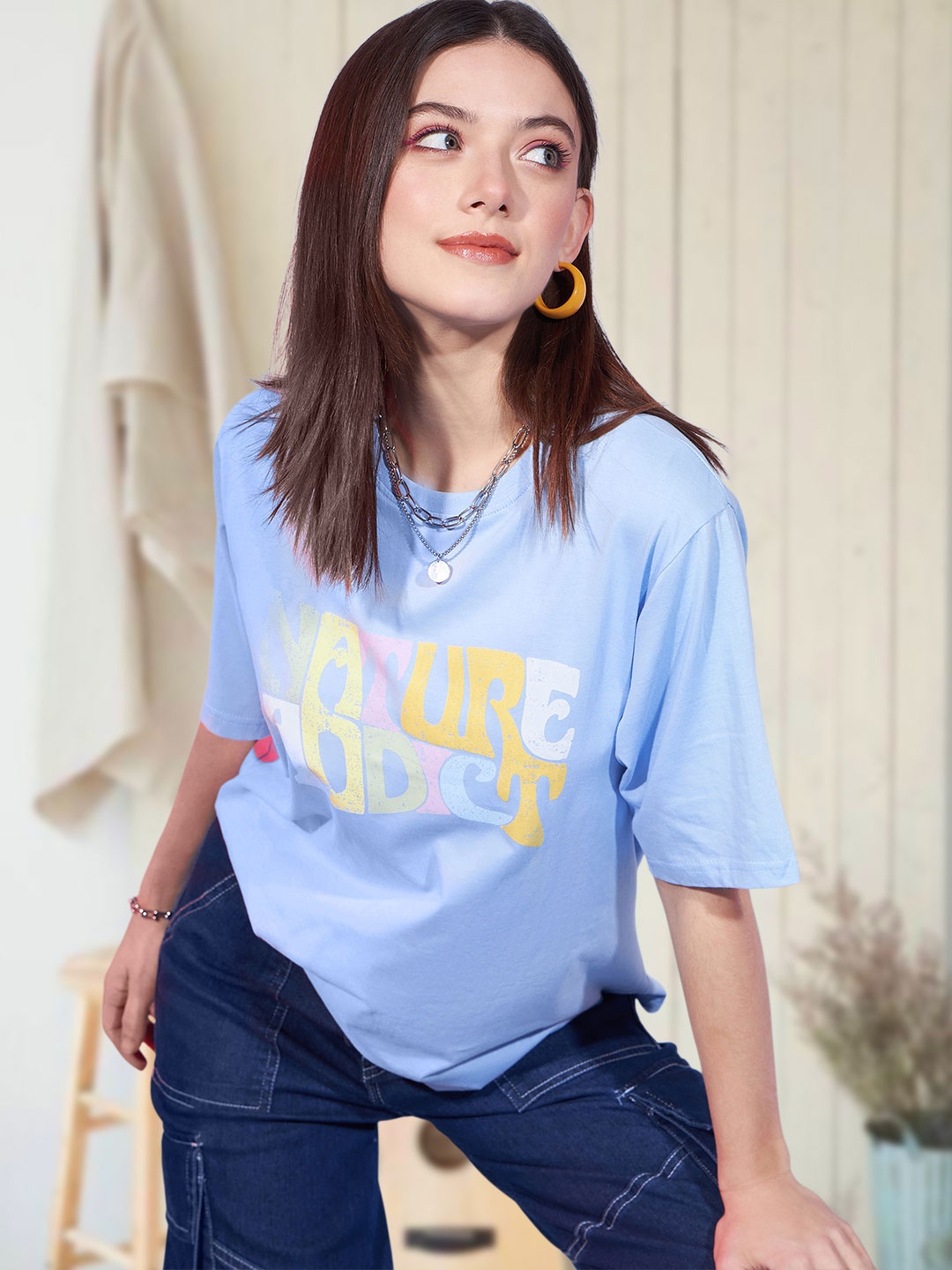 Roadster Typography Printed Oversized Drop-Shoulder Sleeves Longline Pure Cotton T-shirt, Blue
Roadster Typography Printed Oversized Drop-Shoulder Sleeves Longline Pure Cotton T-shirt, Blue