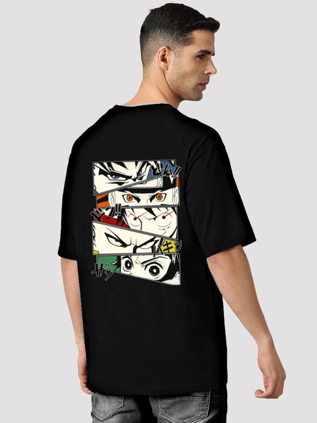 Elibolz Typography Printed Round Neck Cotton Oversized T-shirt, Black
Elibolz Typography Printed Round Neck Cotton Oversized T-shirt, Black