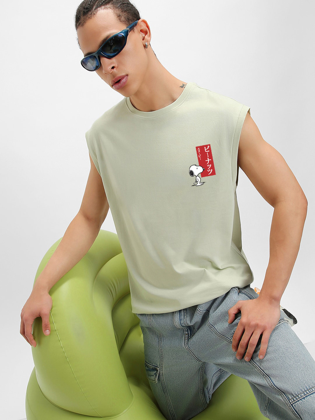 Bewakoof Round Neck x Official Peanuts Charlie Pure Cotton Gym Vest 605654, Green
Bewakoof Round Neck x Official Peanuts Charlie Pure Cotton Gym Vest 605654, Green