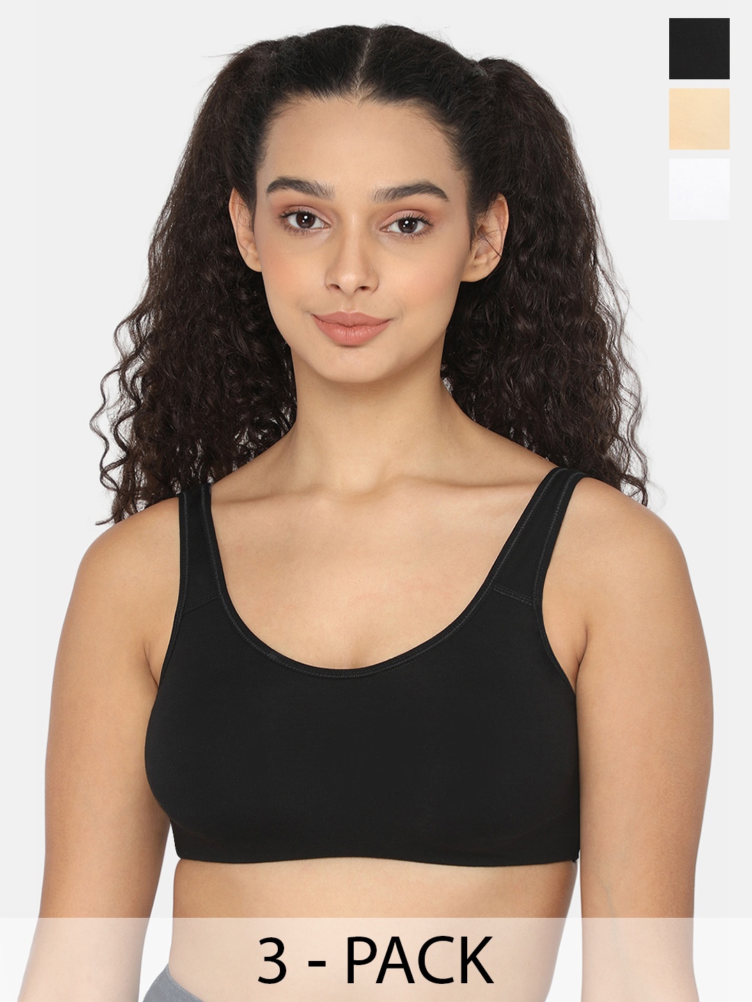 intimacy LINGERIE Pack Of 3 Full Coverage Cotton Workout Bra With All Day Comfort, Black
intimacy LINGERIE Pack Of 3 Full Coverage Cotton Workout Bra With All Day Comfort, Black