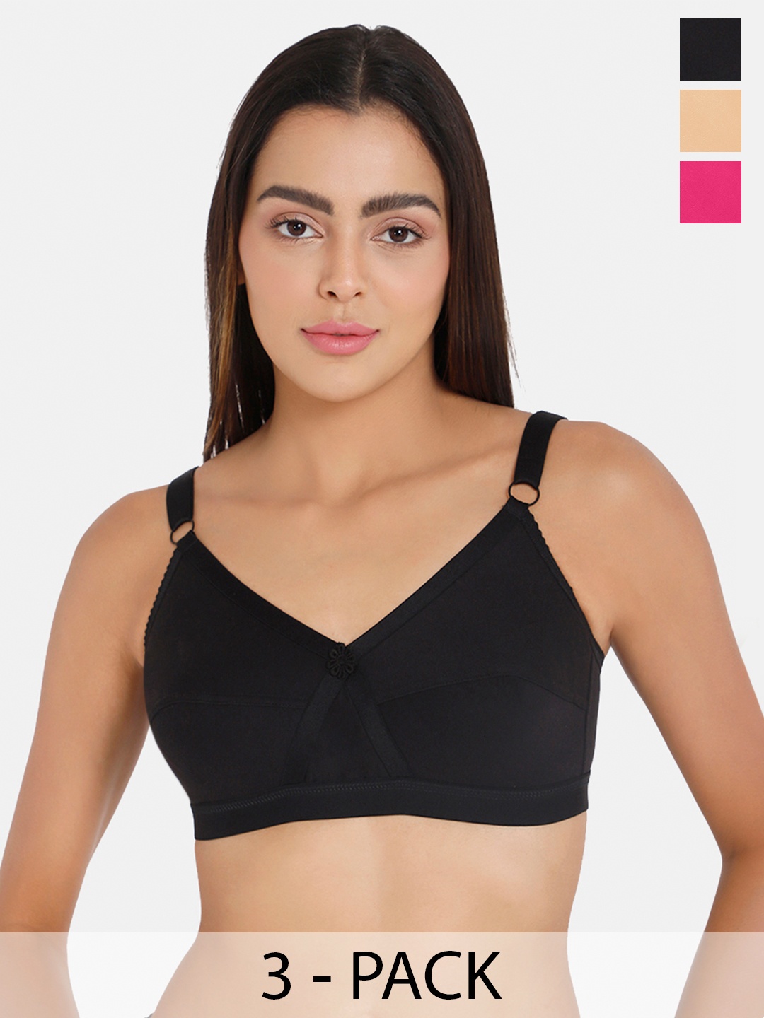 intimacy LINGERIE Pack Of 3 Full Coverage Cotton Everyday Bra With All Day Comfort, Black
intimacy LINGERIE Pack Of 3 Full Coverage Cotton Everyday Bra With All Day Comfort, Black