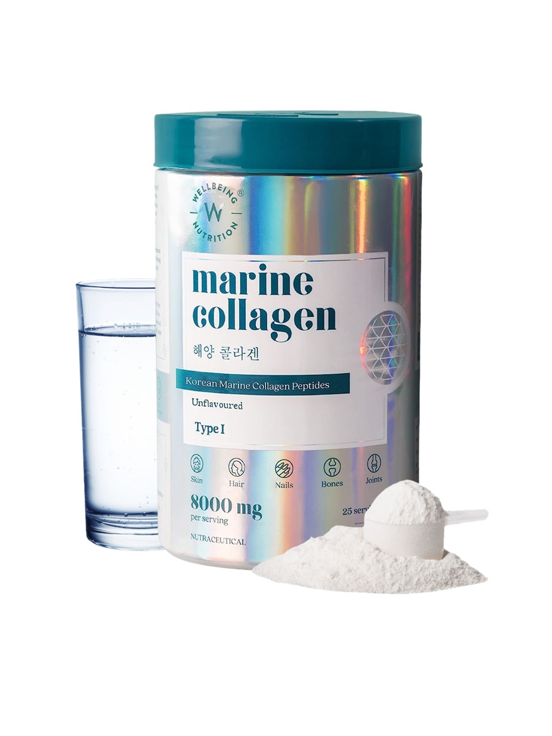 Wellbeing Nutrition Pure Korean Marine Collagen Peptides For Beauty Bone & Joints - 200g, Blue
Wellbeing Nutrition Pure Korean Marine Collagen Peptides For Beauty Bone & Joints - 200g, Blue