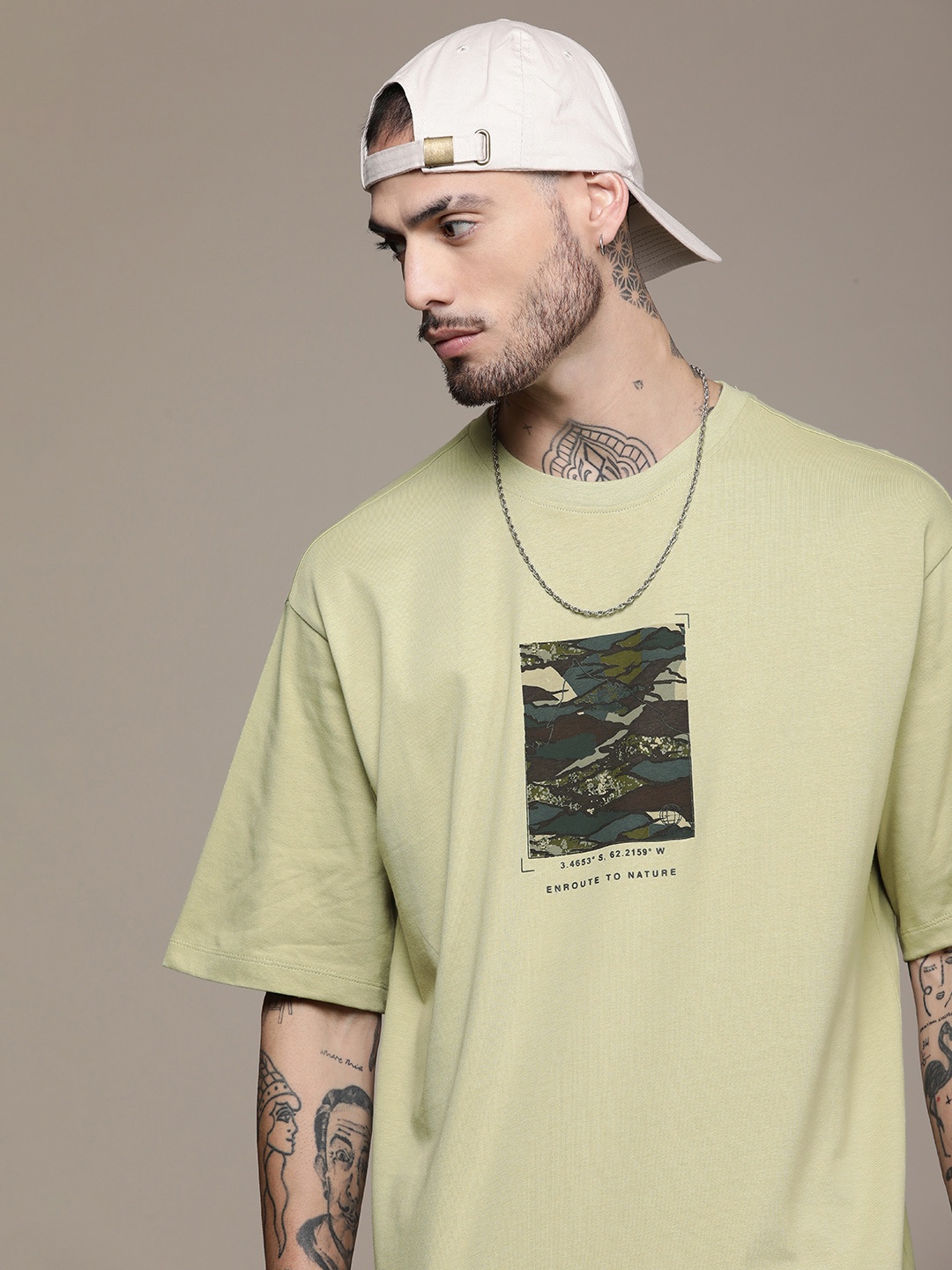 The Roadster Life Co. Pure Cotton Graphic Printed Drop-Shoulder Sleeves Casual T-shirt, Olive
The Roadster Life Co. Pure Cotton Graphic Printed Drop-Shoulder Sleeves Casual T-shirt, Olive