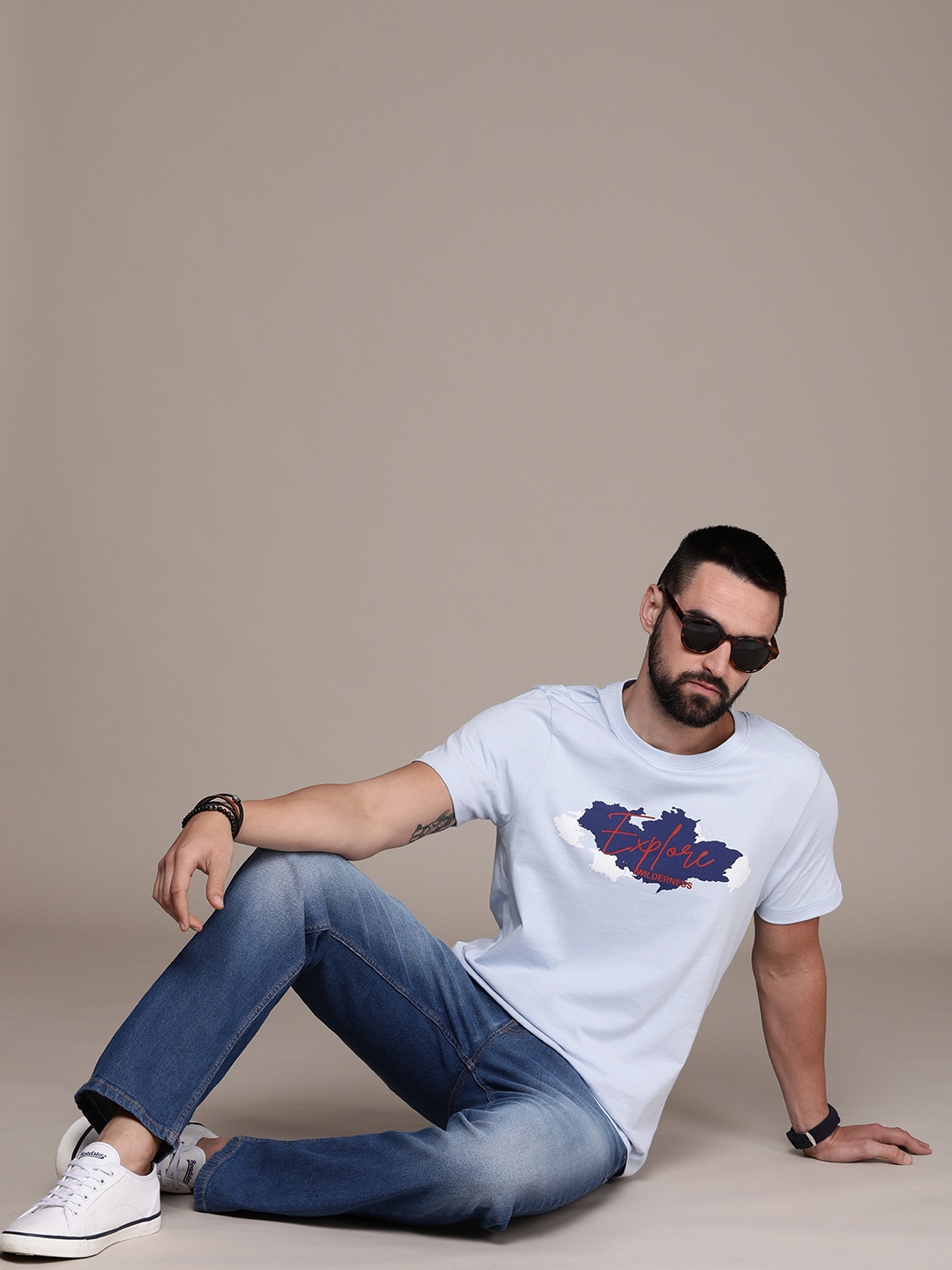 The Roadster Life Co. Printed Drop-Shoulder Sleeves Pure Cotton Oversized T-shirt, Blue
The Roadster Life Co. Printed Drop-Shoulder Sleeves Pure Cotton Oversized T-shirt, Blue