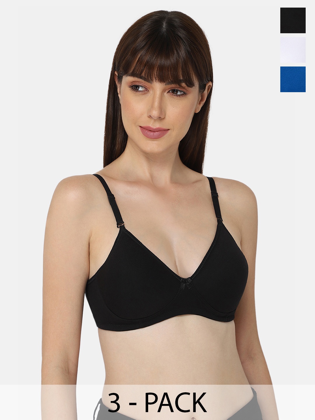 intimacy LINGERIE Pack of 3 Medium Coverage Cotton Everyday Bra With All Day Comfort, Black
intimacy LINGERIE Pack of 3 Medium Coverage Cotton Everyday Bra With All Day Comfort, Black