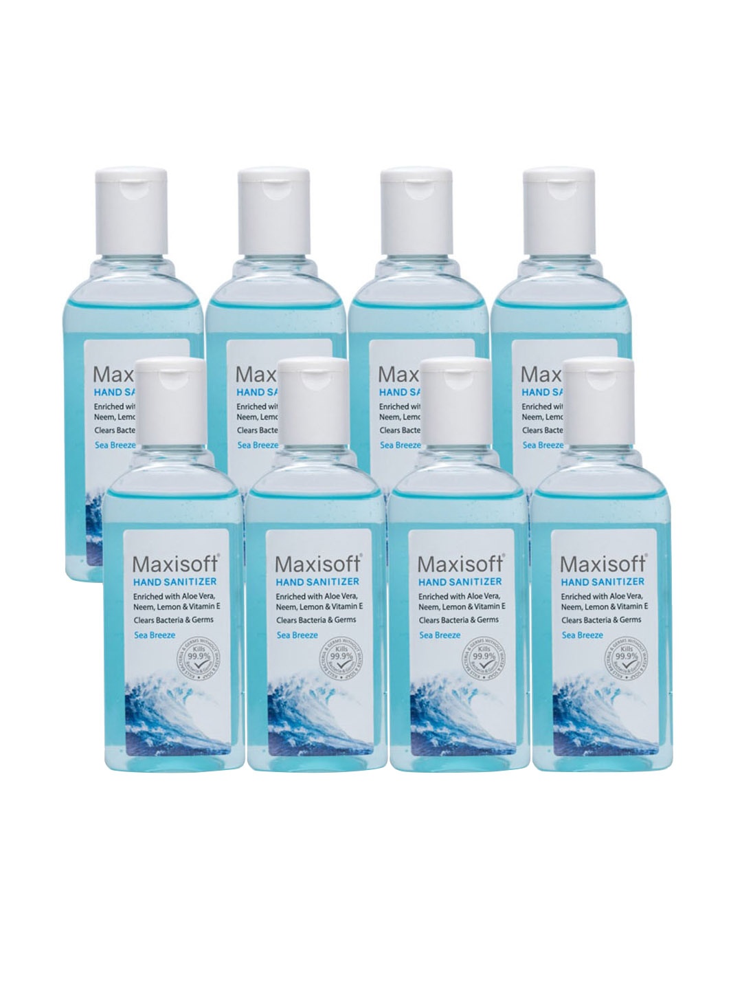 Maxisoft Set Of 8 Sea Breeze Hand Sanitizers To Clear Bacteria & Germs - 100ml Each, Blue
Maxisoft Set Of 8 Sea Breeze Hand Sanitizers To Clear Bacteria & Germs - 100ml Each, Blue