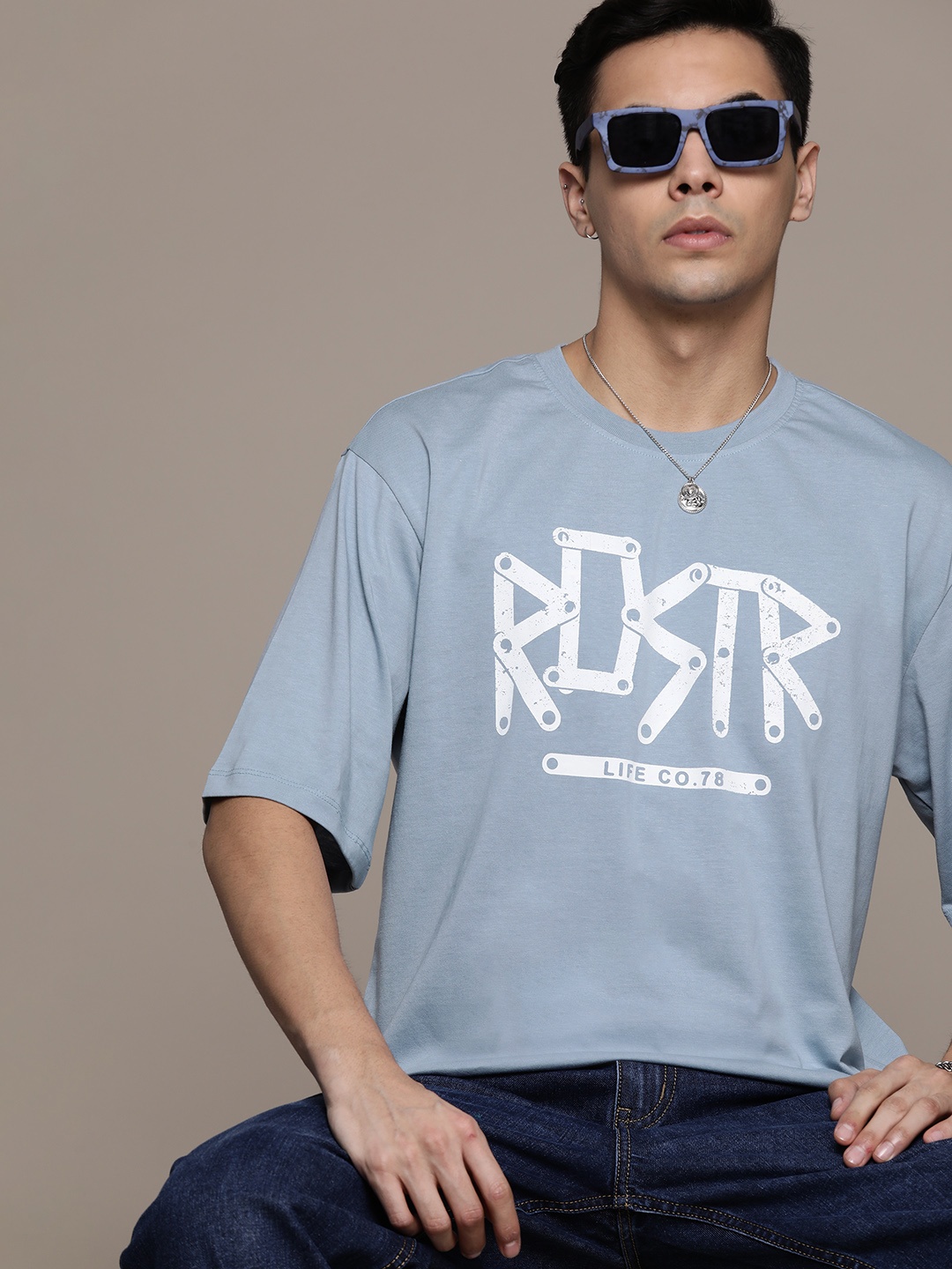 The Roadster Lifestyle Co. Brand Logo Oversized Pure Cotton T-shirt, Blue
The Roadster Lifestyle Co. Brand Logo Oversized Pure Cotton T-shirt, Blue