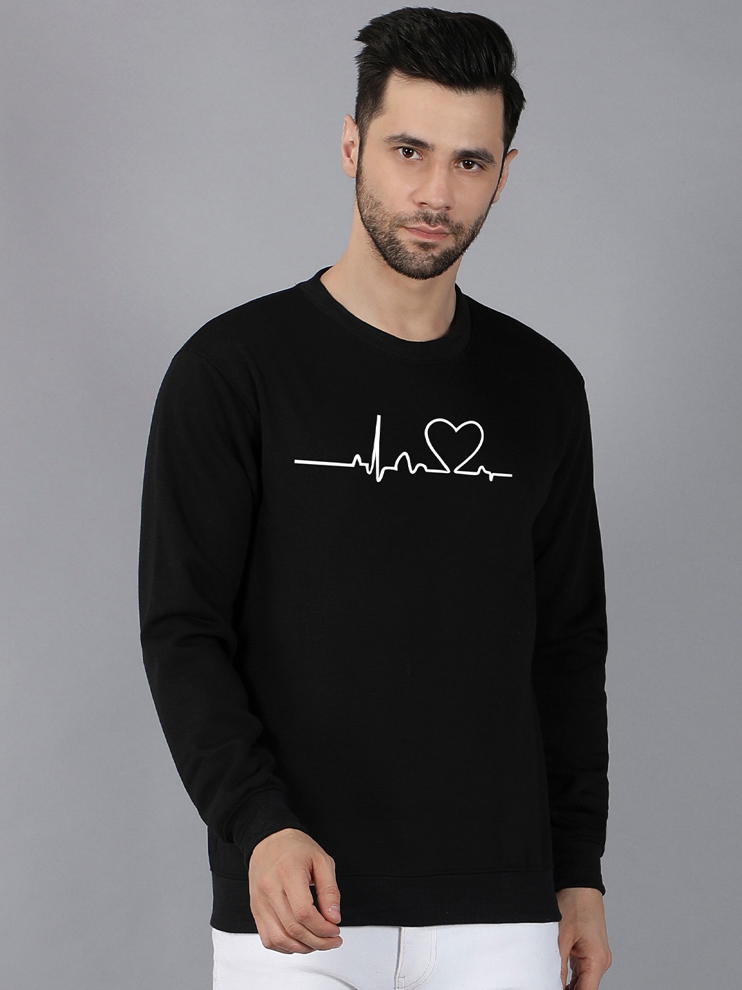Fashion And Youth Graphic Printed Round Neck Long Sleeves Knitted Fleece Pullover, Black
Fashion And Youth Graphic Printed Round Neck Long Sleeves Knitted Fleece Pullover, Black