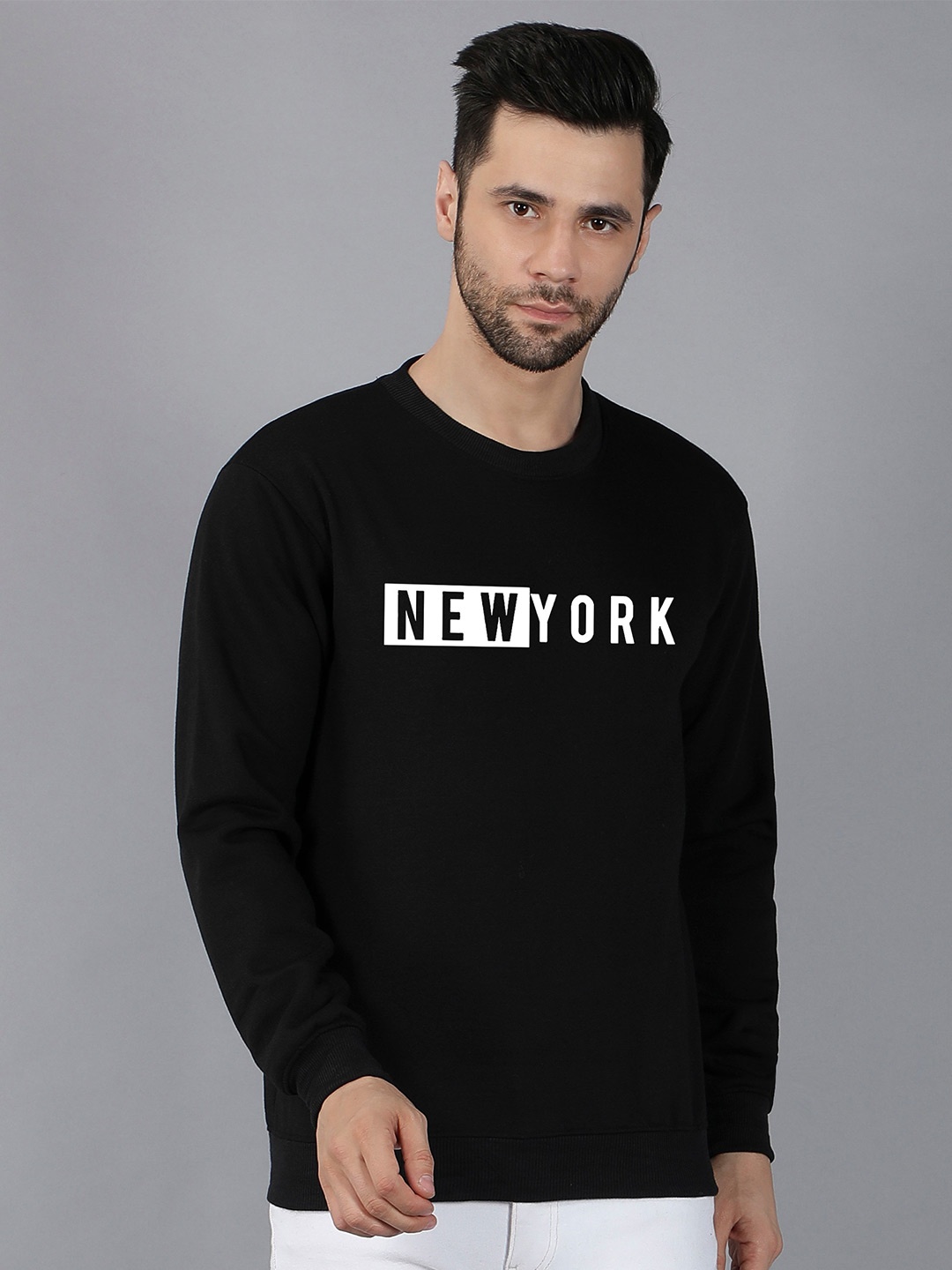 Fashion And Youth Typography Printed Round Neck Long Sleeve Pullover Fleece Sweatshirt, Black
Fashion And Youth Typography Printed Round Neck Long Sleeve Pullover Fleece Sweatshirt, Black