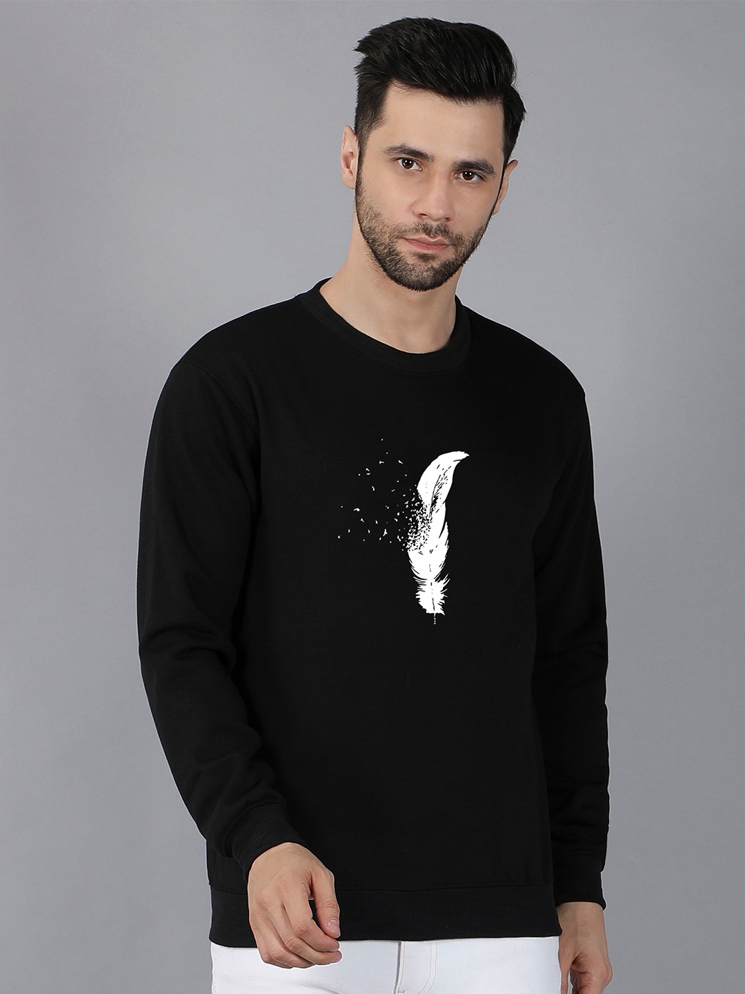 Fashion And Youth Graphic Printed Round Neck Long Sleeve Pullover Fleece Sweatshirt, Black
Fashion And Youth Graphic Printed Round Neck Long Sleeve Pullover Fleece Sweatshirt, Black