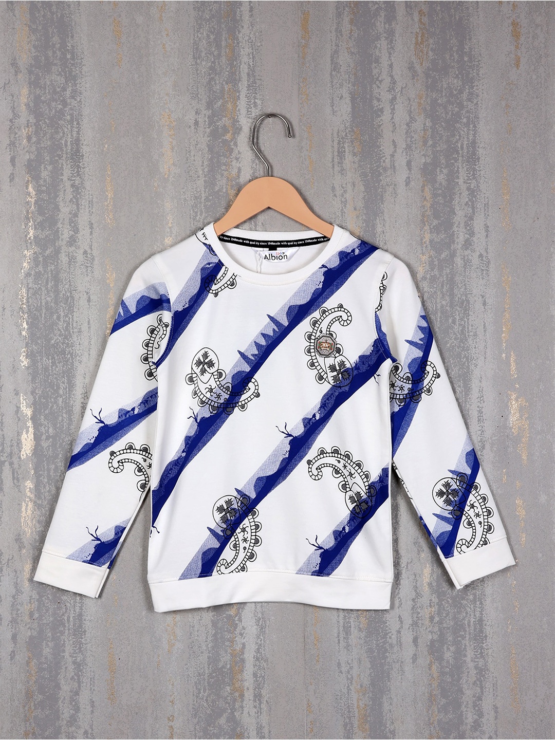 Steele Boys Conversational Printed Round Neck Cotton Canvas Pullover Sweatshirt, Blue
Steele Boys Conversational Printed Round Neck Cotton Canvas Pullover Sweatshirt, Blue