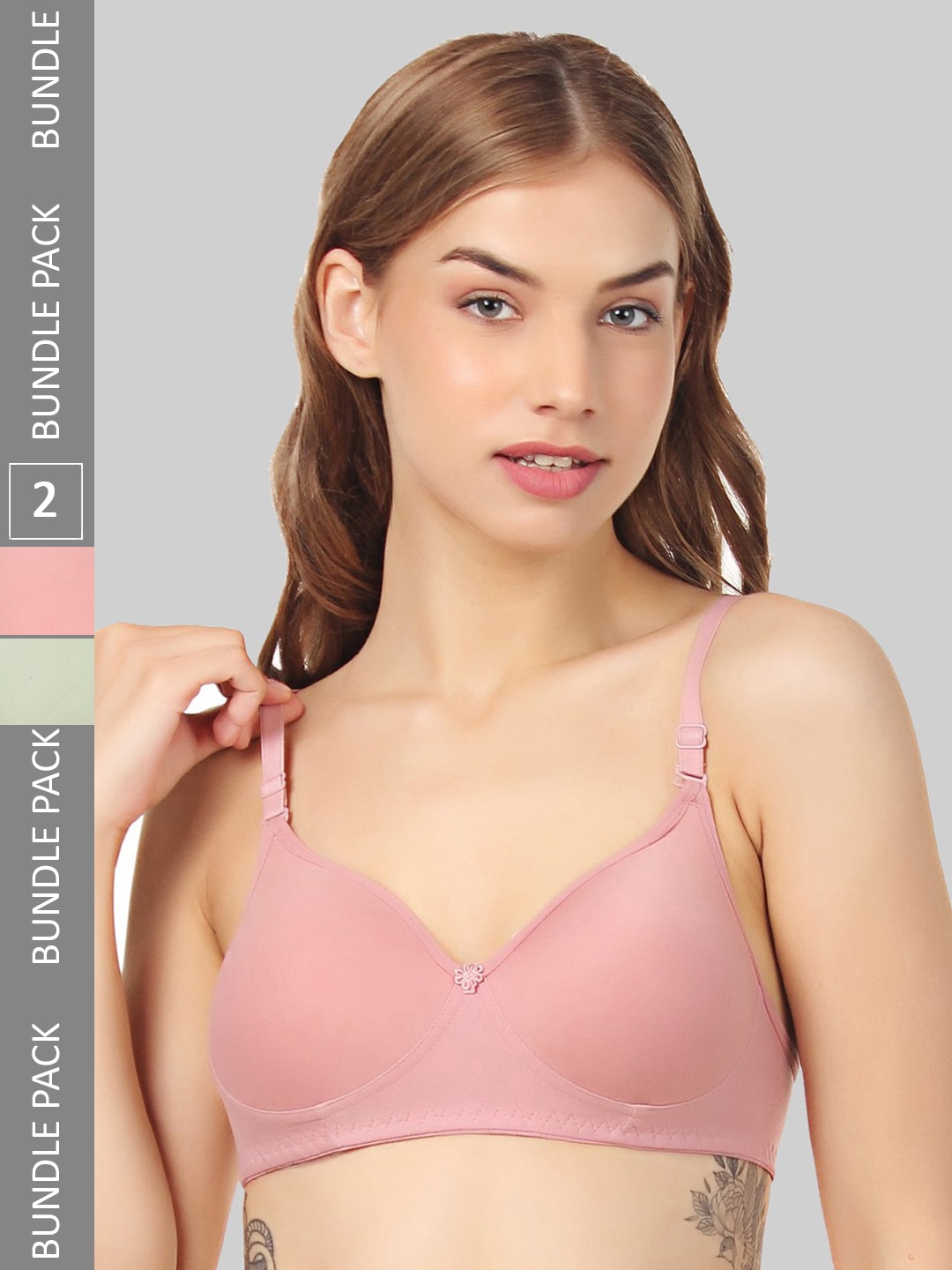 FUNAHME Pack Of 2 Non-Wired Lightly Padded Seamless T-Shirt Bra With All Day Comfort, Pink
FUNAHME Pack Of 2 Non-Wired Lightly Padded Seamless T-Shirt Bra With All Day Comfort, Pink