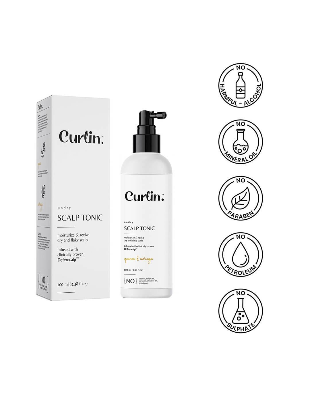 Curlin Undry Oil Balancing Scalp Tonic Moisturizes & Revives Dry And Flaky Scalp - 100ml, White
Curlin Undry Oil Balancing Scalp Tonic Moisturizes & Revives Dry And Flaky Scalp - 100ml, White