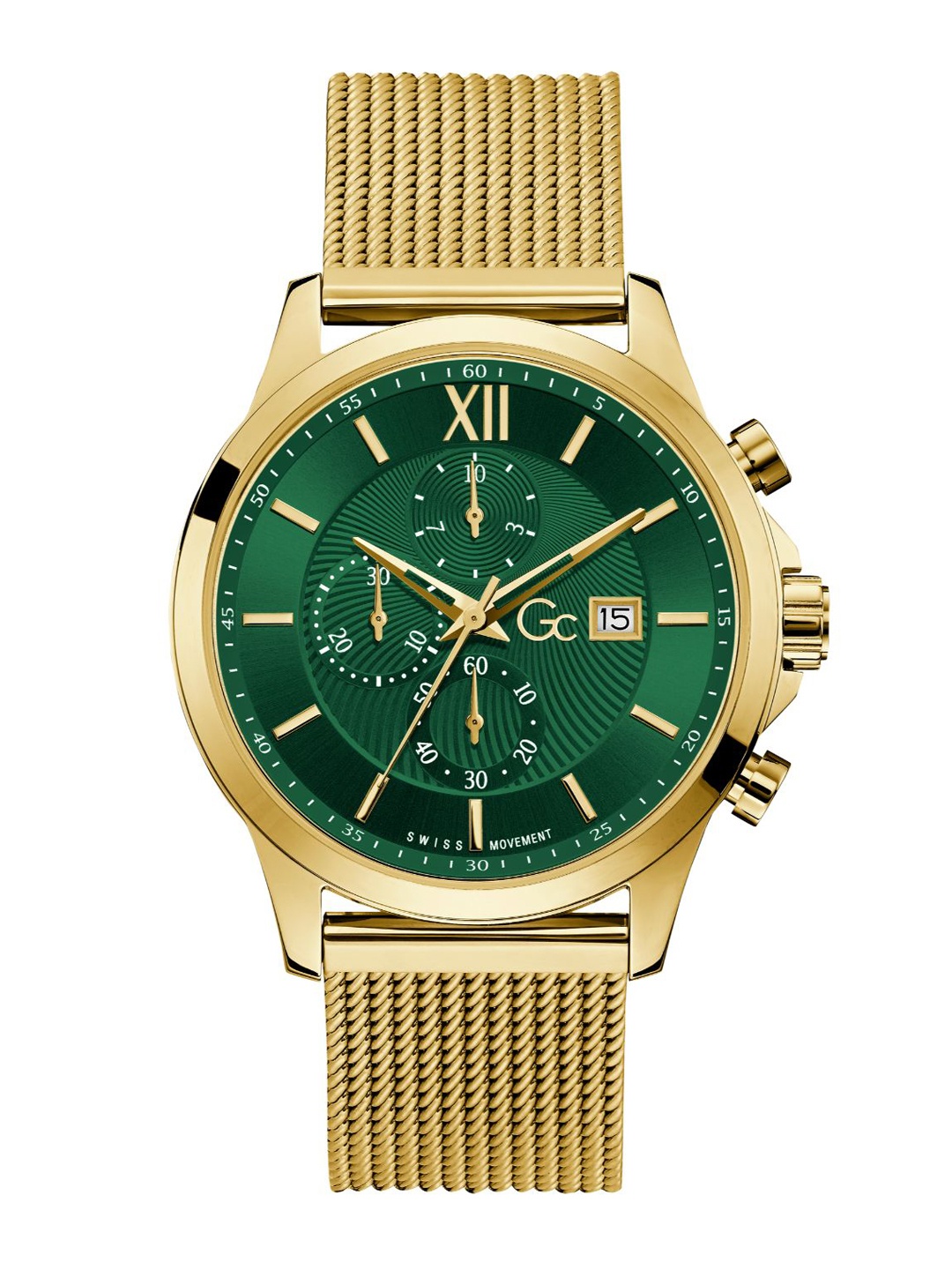 GC Men Bracelet Style Straps Analogue Quartz Battery Powered Watch Y27013G9MF, Green
GC Men Bracelet Style Straps Analogue Quartz Battery Powered Watch Y27013G9MF, Green