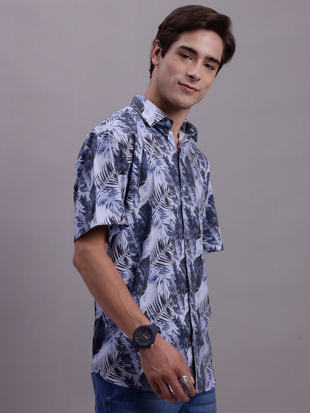 JAINISH Classic Regular Fit Tropical Printed Spread Collar Short Sleeve Casual Shirt, Grey
JAINISH Classic Regular Fit Tropical Printed Spread Collar Short Sleeve Casual Shirt, Grey