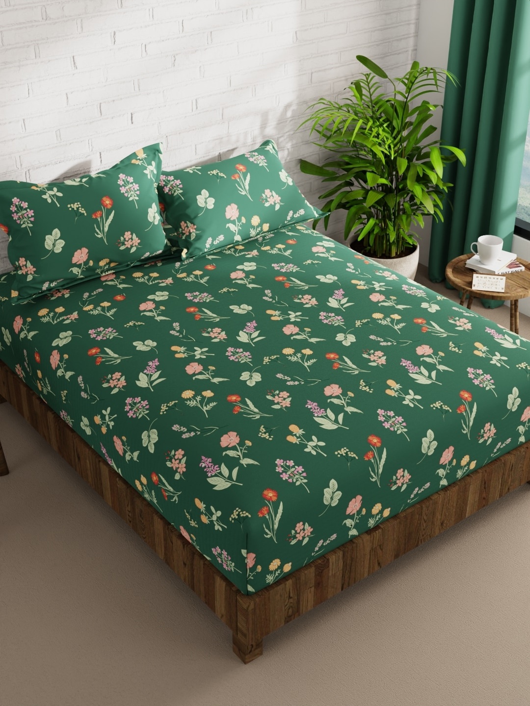 BIANCA Envogue Green & Pink Floral Microfiber 152 TC Queen Bedsheet With 2 Pillow Covers
BIANCA Envogue Green & Pink Floral Microfiber 152 TC Queen Bedsheet With 2 Pillow Covers