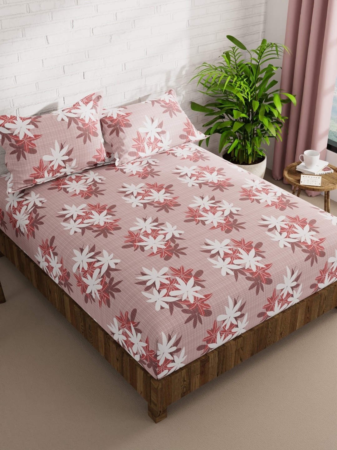KOPA Envogue Pink & White Floral 152 TC Microfiber Queen Bedsheet with 2 Pillow Covers
KOPA Envogue Pink & White Floral 152 TC Microfiber Queen Bedsheet with 2 Pillow Covers