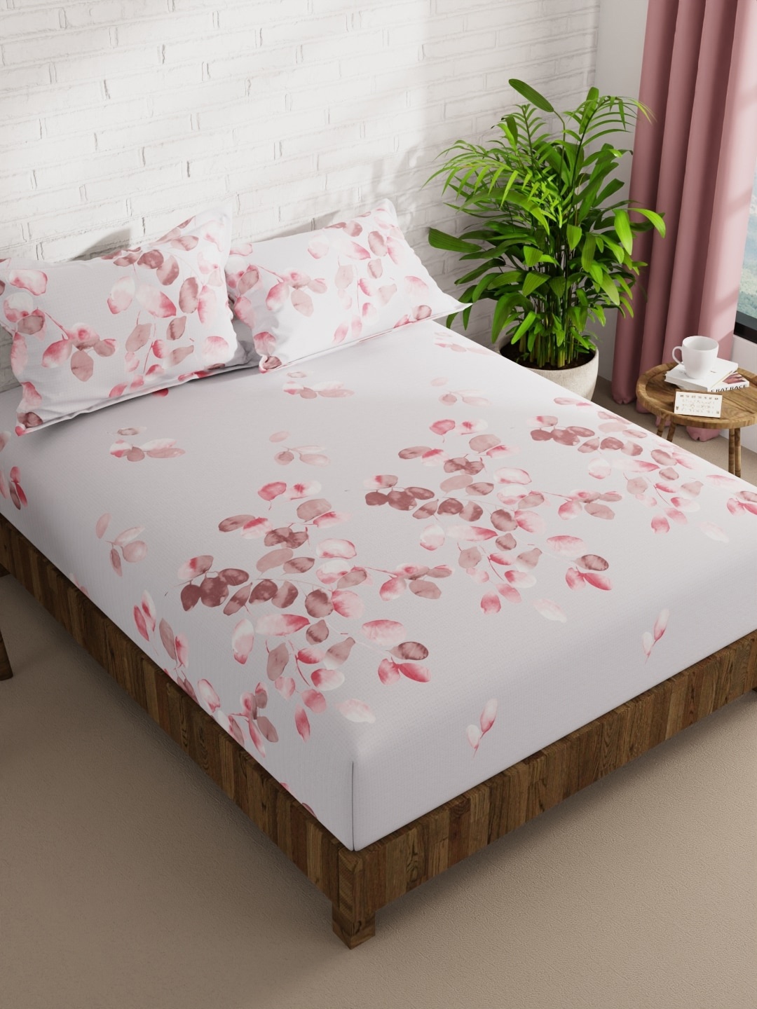 BIANCA Envogue Grey & Pink Floral Microfiber 152 TC Queen Bedsheet With 2 Pillow Covers
BIANCA Envogue Grey & Pink Floral Microfiber 152 TC Queen Bedsheet With 2 Pillow Covers