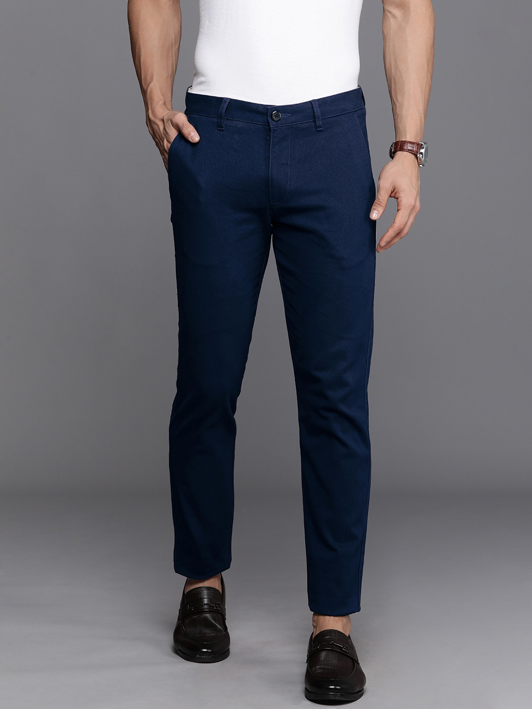 Louis Philippe Sport Men Mid Rise Super Slim Fit Chinos Semiformal Trousers, Navy blue
Louis Philippe Sport Men Mid Rise Super Slim Fit Chinos Semiformal Trousers, Navy blue