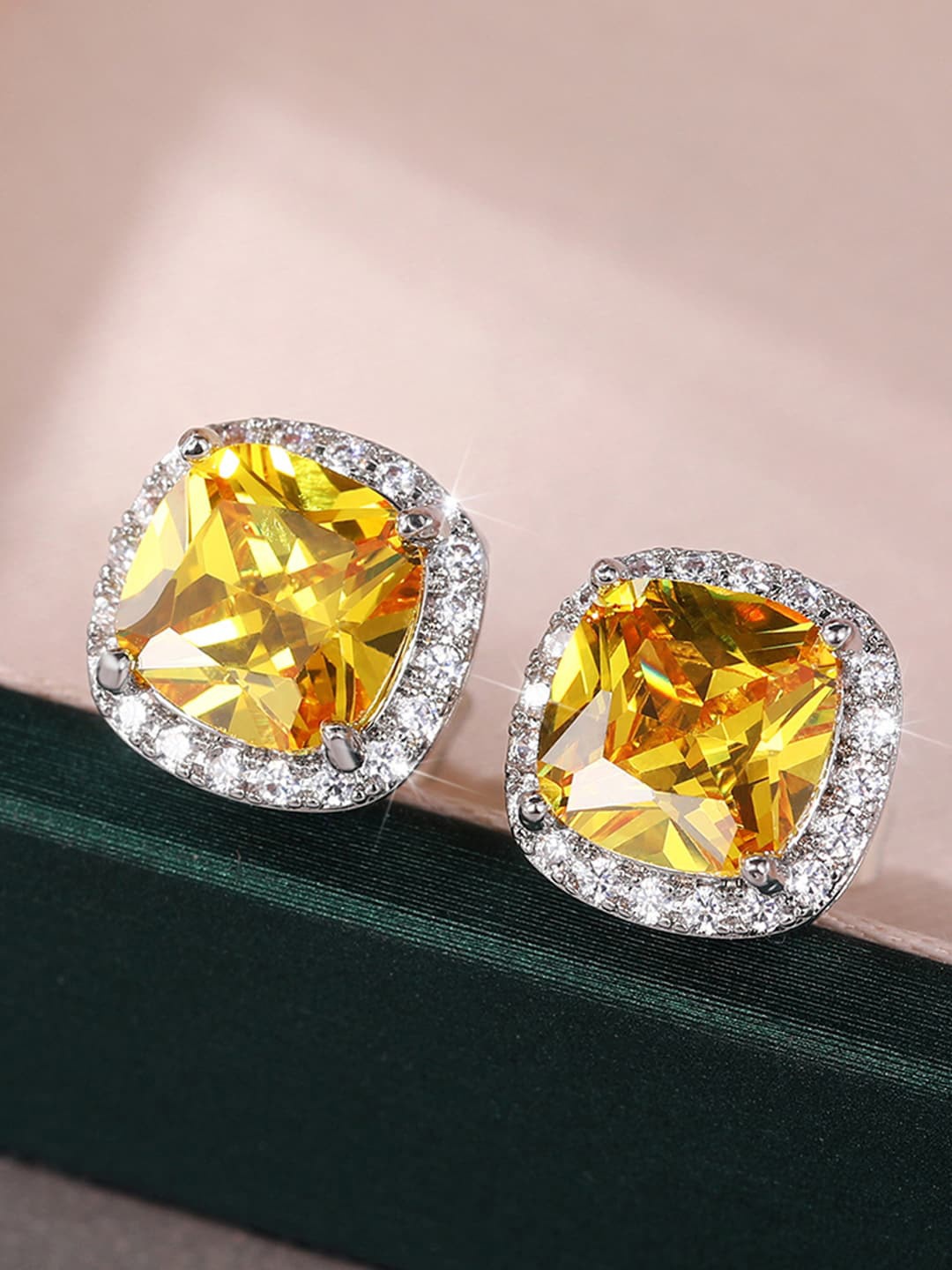 Designs & You Silver Plated American Diamond Studded Square Crushed Ice Cut Stud Earrings
Designs & You Silver Plated American Diamond Studded Square Crushed Ice Cut Stud Earrings