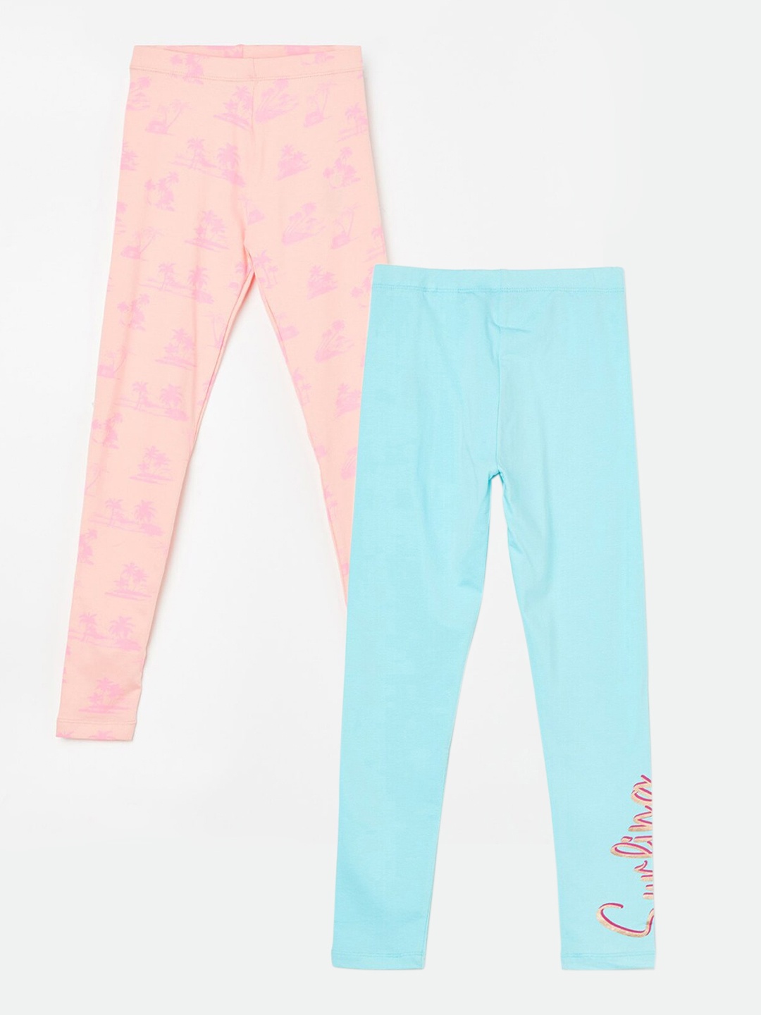 Fame Forever by Lifestyle Girls Pack Of 2 Printed Ankle Length Leggings, Turquoise blue
Fame Forever by Lifestyle Girls Pack Of 2 Printed Ankle Length Leggings, Turquoise blue