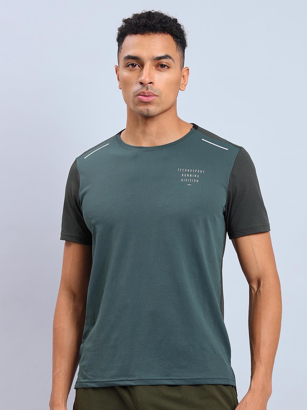 Technosport Antimicrobial Slim Fit Sports T-shirt, Sea green