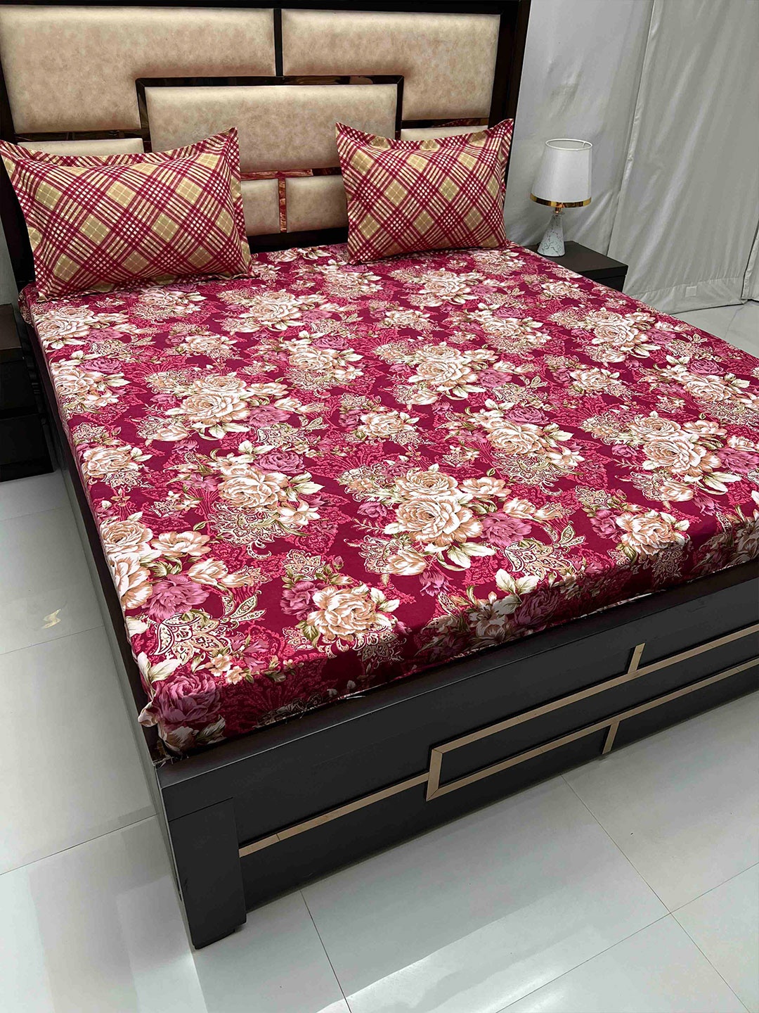 Pure Decor Cotton King Size Double Bed Bedsheet With 2 Pillow Covers 2.74m X 2.74m, Maroon
Pure Decor Cotton King Size Double Bed Bedsheet With 2 Pillow Covers 2.74m X 2.74m, Maroon