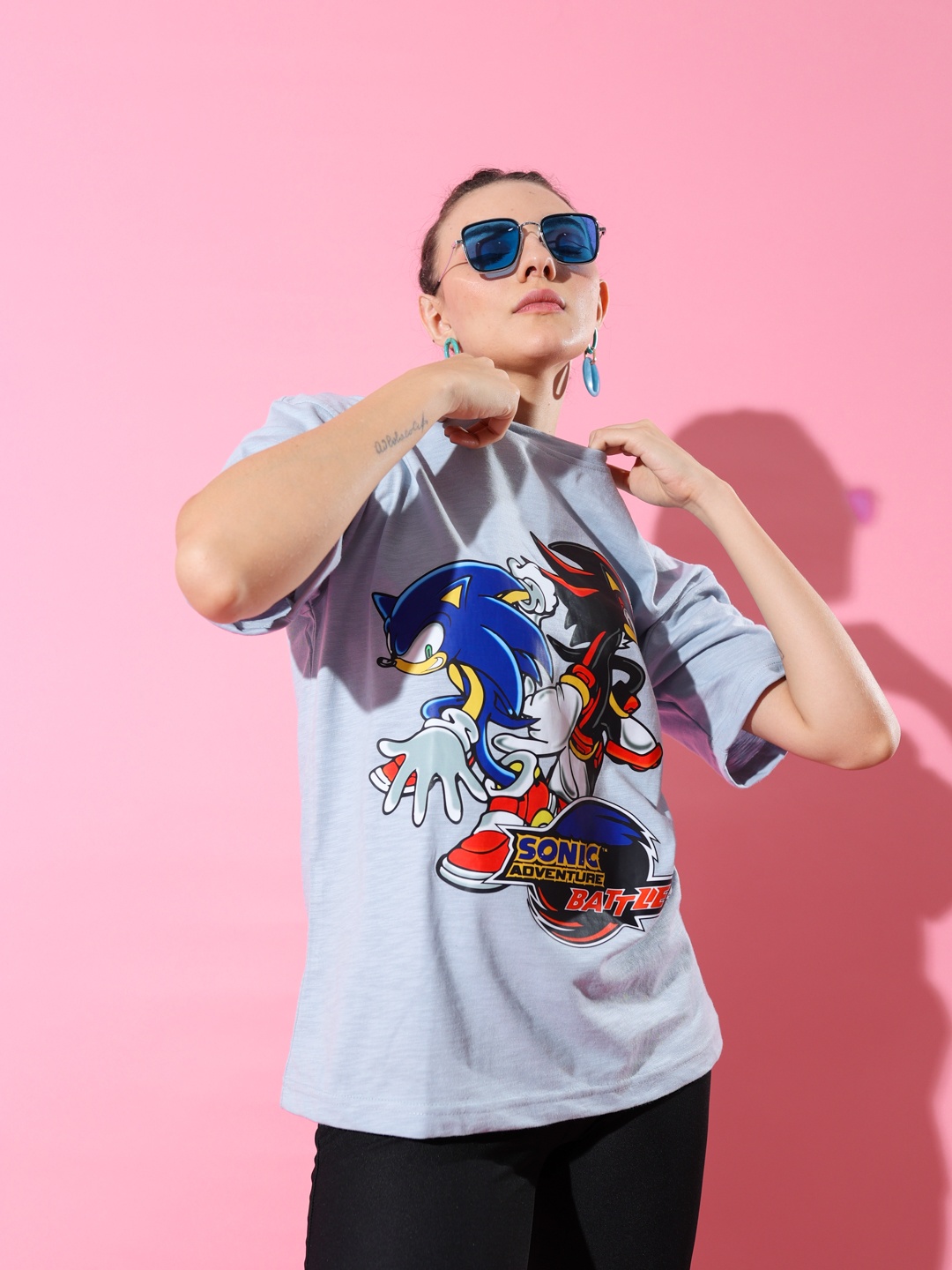Stylecast X Hersheinbox Printed Drop-Shoulder Sleeves Cotton Oversized T-shirt, Blue
Stylecast X Hersheinbox Printed Drop-Shoulder Sleeves Cotton Oversized T-shirt, Blue