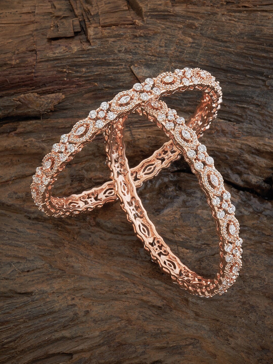 Kushal's Fashion Jewellery Set Of 2 Rose Gold-Plated Artificial Stones-Studded Bangles
Kushal's Fashion Jewellery Set Of 2 Rose Gold-Plated Artificial Stones-Studded Bangles