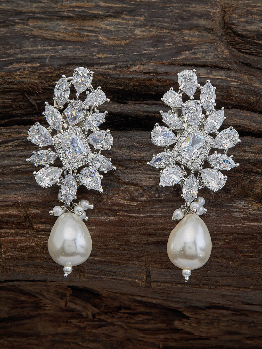 Kushal's Fashion Jewellery Rhodium-Plated Zircon-Studded Classic Drop Earrings, White
Kushal's Fashion Jewellery Rhodium-Plated Zircon-Studded Classic Drop Earrings, White