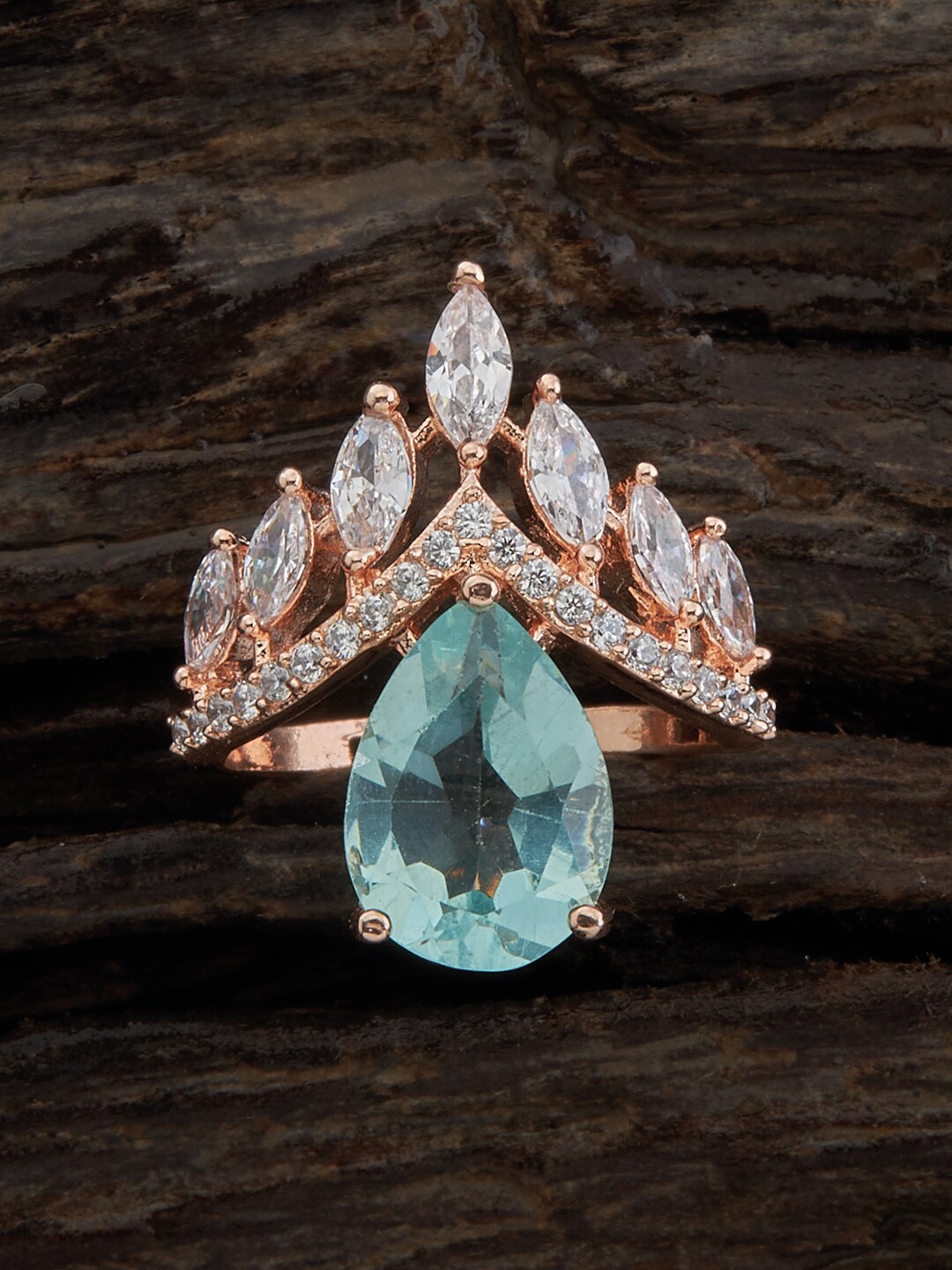 Kushal's Fashion Jewellery Rose Gold-Plated Zircon-Studded Adjustable Finger Ring
Kushal's Fashion Jewellery Rose Gold-Plated Zircon-Studded Adjustable Finger Ring