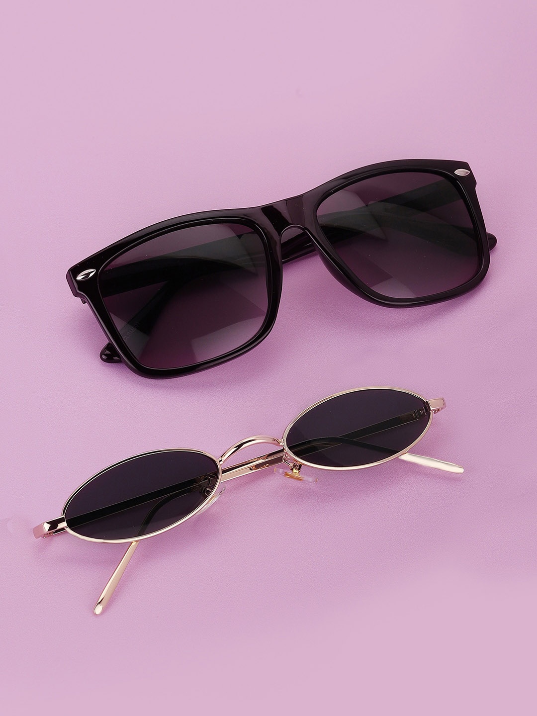 Carlton London Unisex Set Of 2 Square Sunglasses With UV Protected Lens-CLSAC292, Black
Carlton London Unisex Set Of 2 Square Sunglasses With UV Protected Lens-CLSAC292, Black