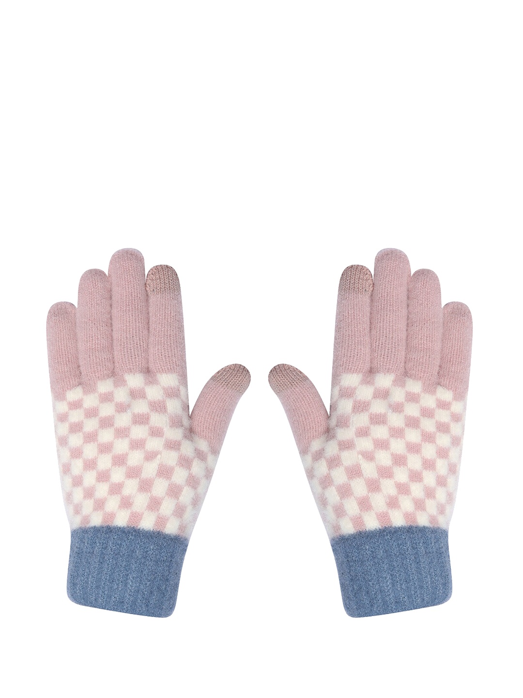 LOOM LEGACY Women Winter Acrylic Woolen Geometric Printed Hand Gloves, Pink
LOOM LEGACY Women Winter Acrylic Woolen Geometric Printed Hand Gloves, Pink