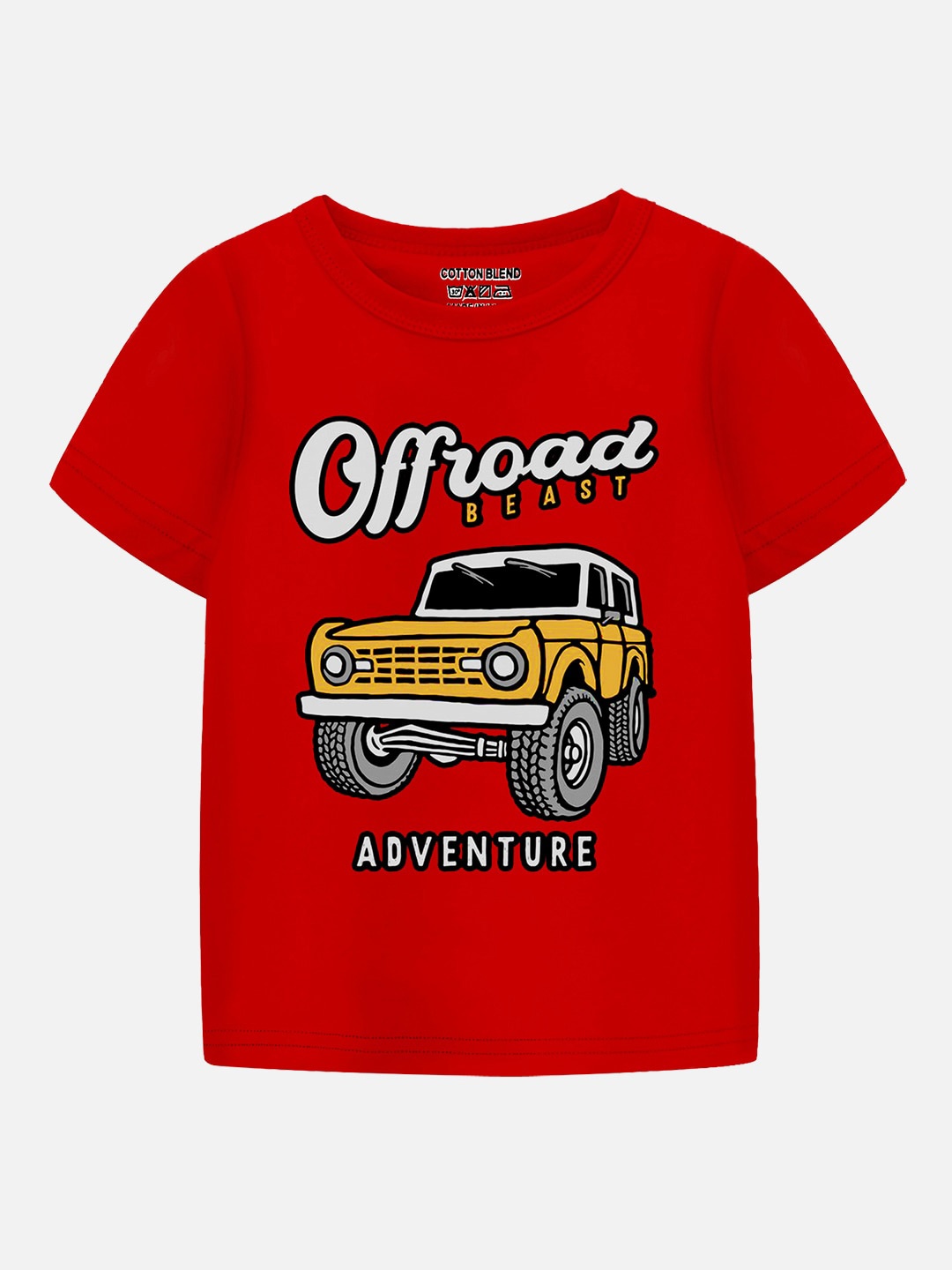 Trampoline Boys Graphic Printed Cotton T-shirt, Red