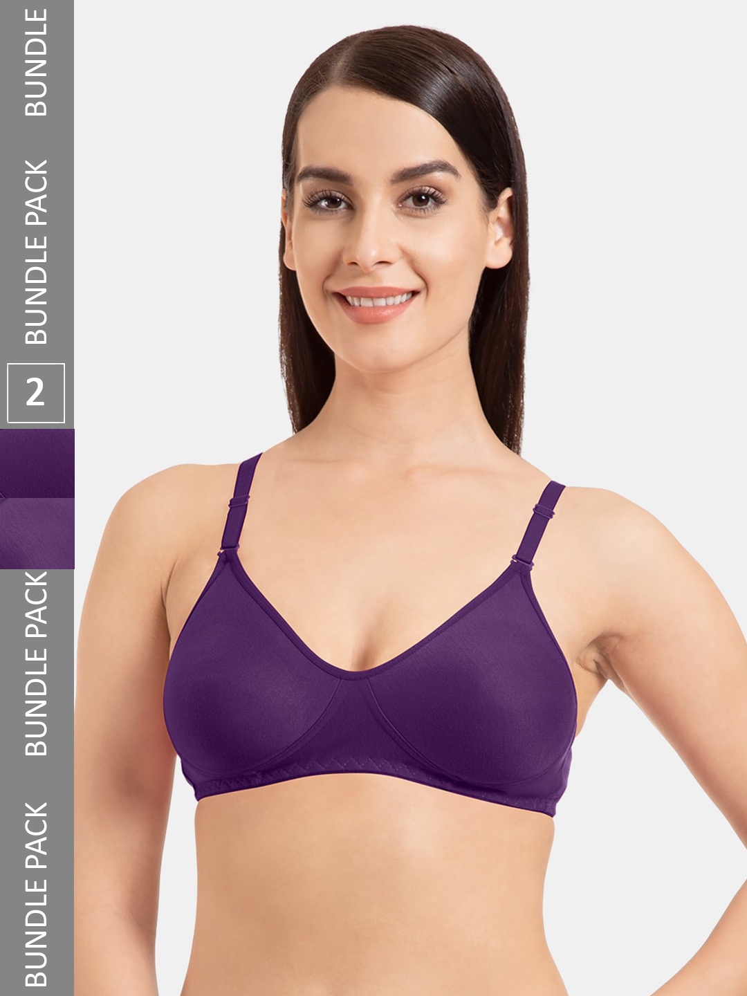 KOMLI Pack Of 2 All Day Comfort Non-Wired Non Padded Seamless Cotton T-Shirt Bra, Purple
KOMLI Pack Of 2 All Day Comfort Non-Wired Non Padded Seamless Cotton T-Shirt Bra, Purple