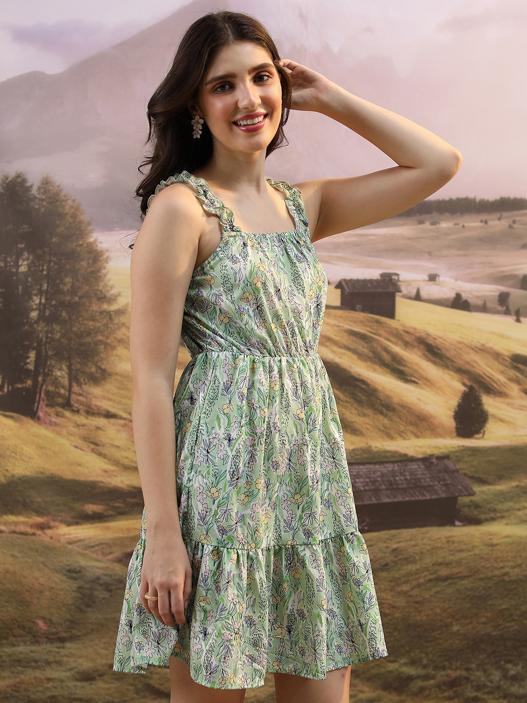 KETCH Floral Print Fit & Flare Dress, Green
KETCH Floral Print Fit & Flare Dress, Green