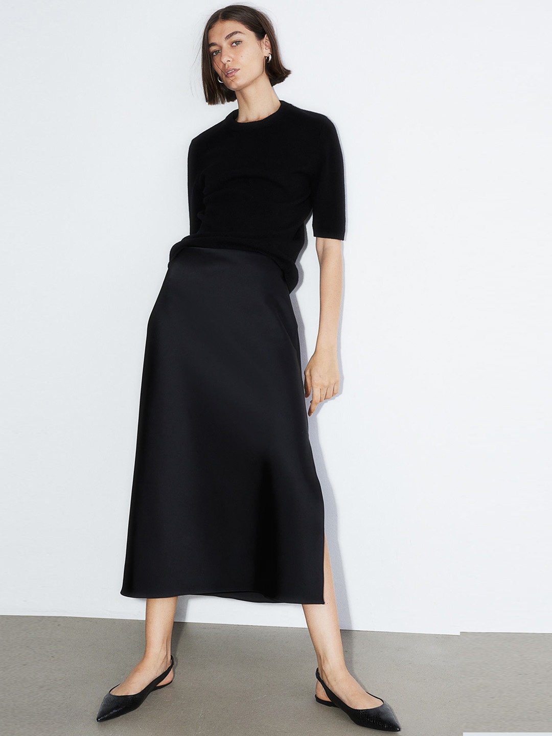 H&M Column Skirt, Black