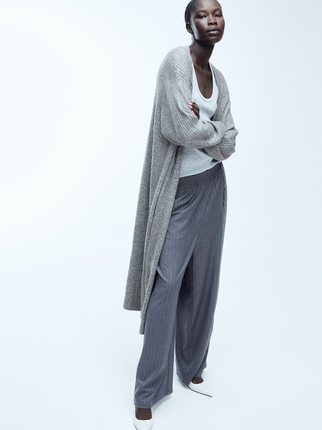 H&M Long Cardigan, Grey
