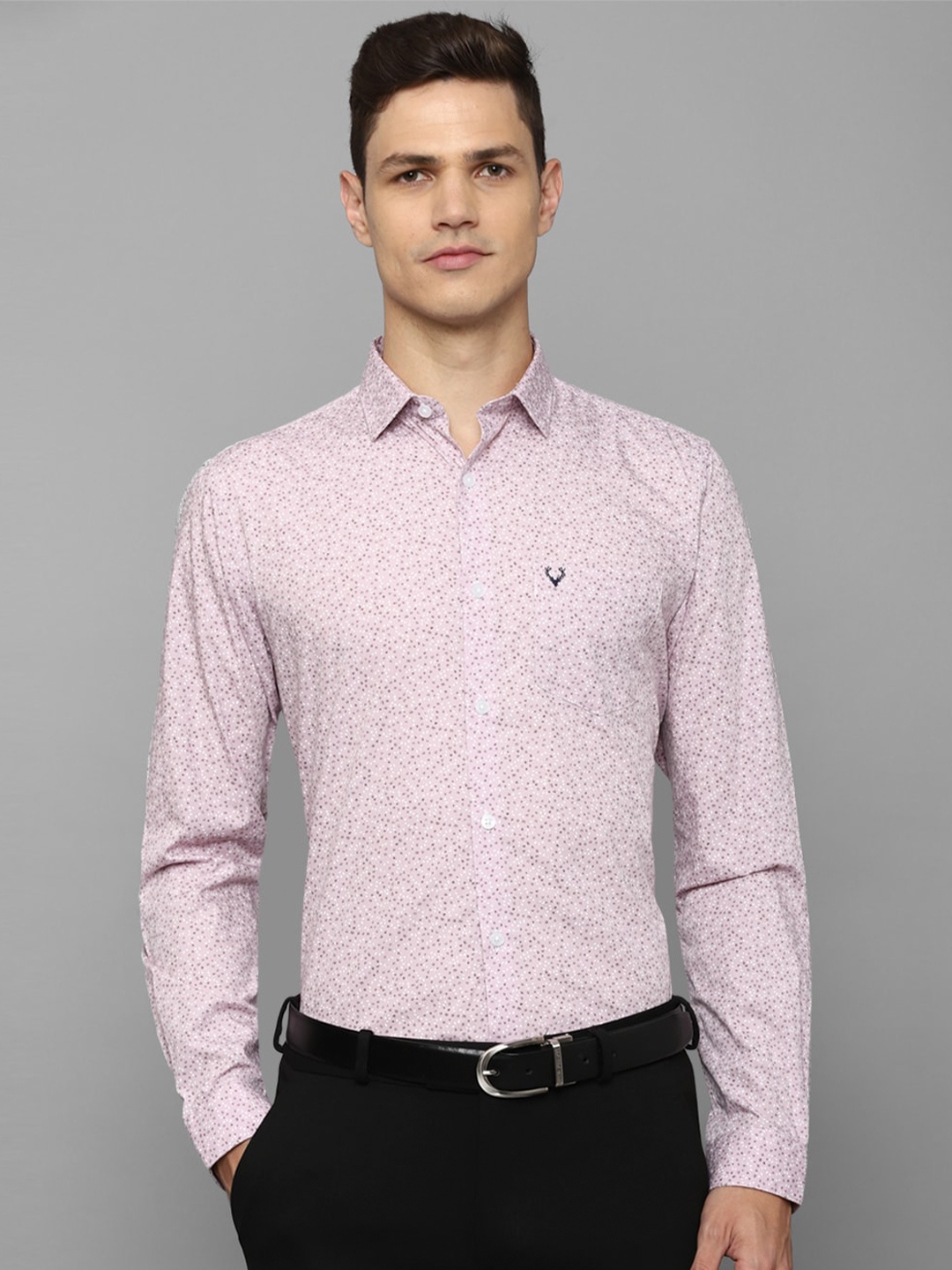 Allen Solly Slim Fit Micro Ditsy Printed Spread Collar Long Sleeve Cotton Formal Shirt, Pink
Allen Solly Slim Fit Micro Ditsy Printed Spread Collar Long Sleeve Cotton Formal Shirt, Pink