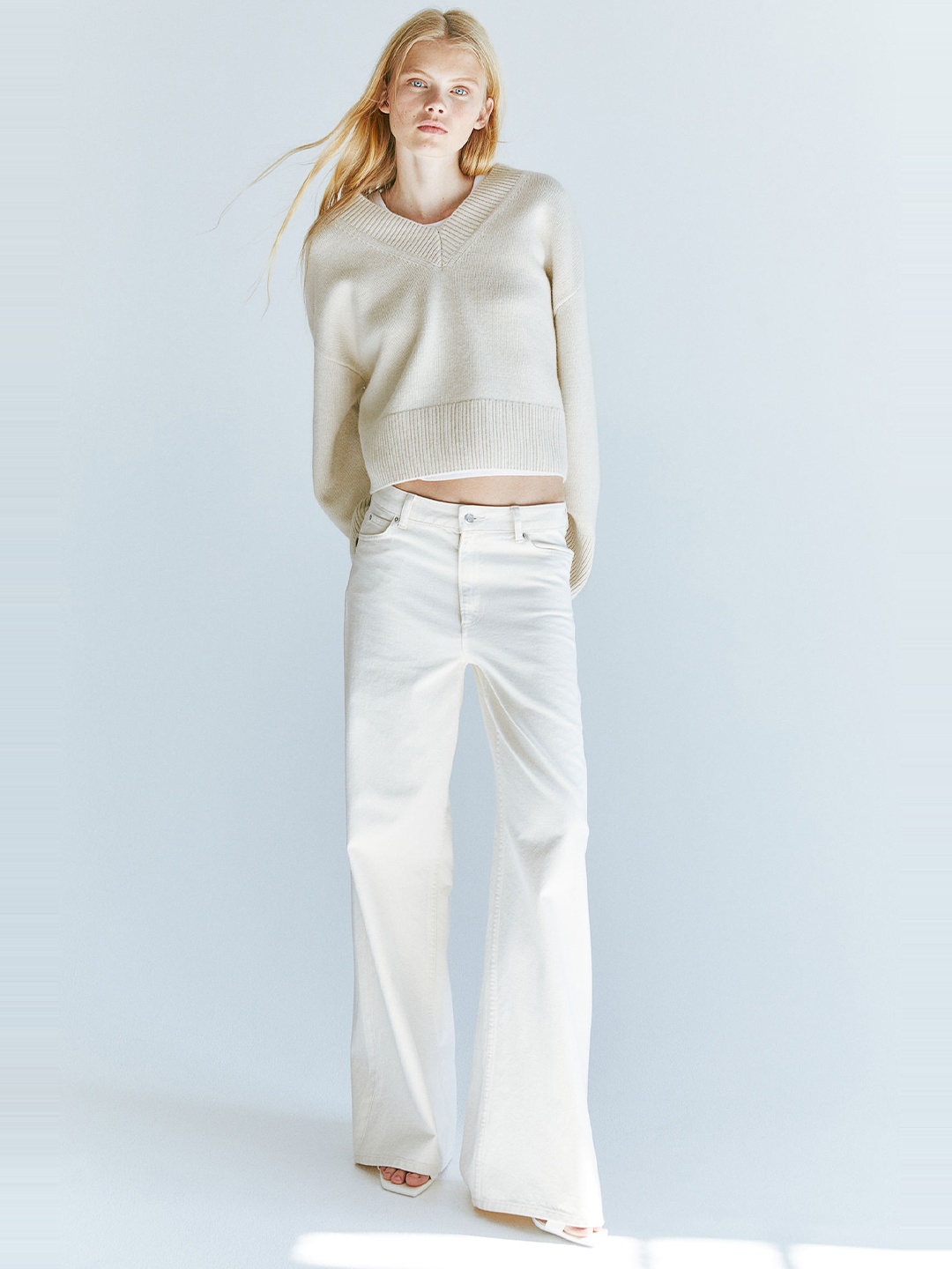 H&M Oversized Wool Jumper, White