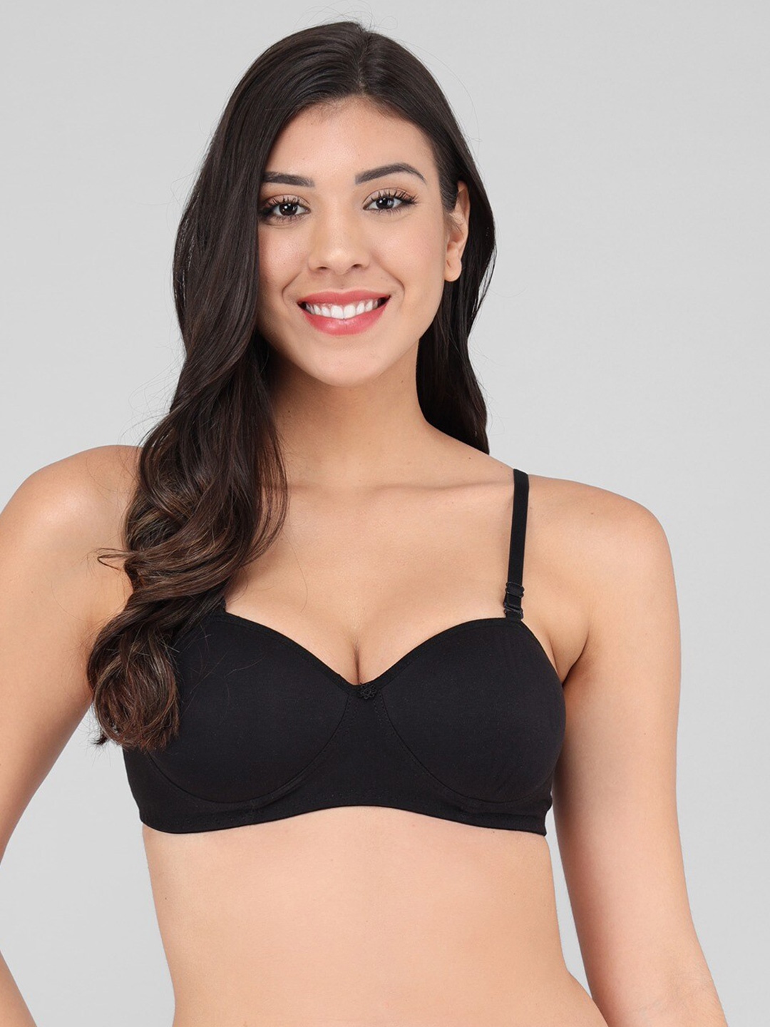 Imsa Moda All Day Comfort Non-Wired Lightly Padded Seamless Cotton T-Shirt Bra, Black
Imsa Moda All Day Comfort Non-Wired Lightly Padded Seamless Cotton T-Shirt Bra, Black