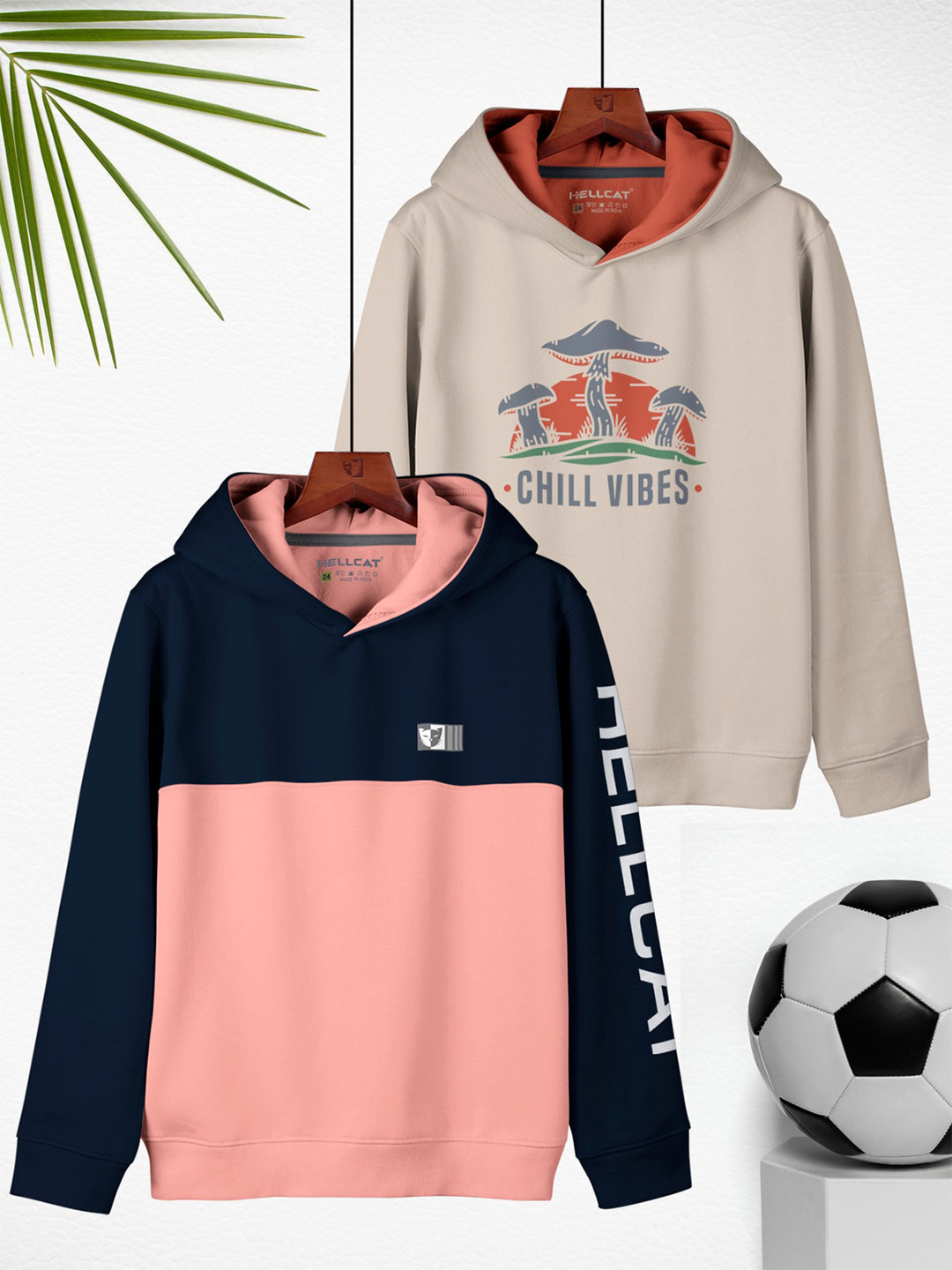 HELLCAT Girls Pack Of 2 Printed Hooded Sweatshirts, Beige
HELLCAT Girls Pack Of 2 Printed Hooded Sweatshirts, Beige