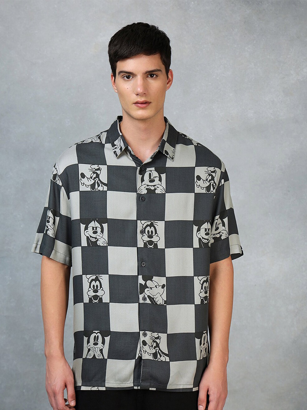 Bewakoof X Official Disney Merchandise All Over Mickey Printed Oversized Shirt, Black
Bewakoof X Official Disney Merchandise All Over Mickey Printed Oversized Shirt, Black