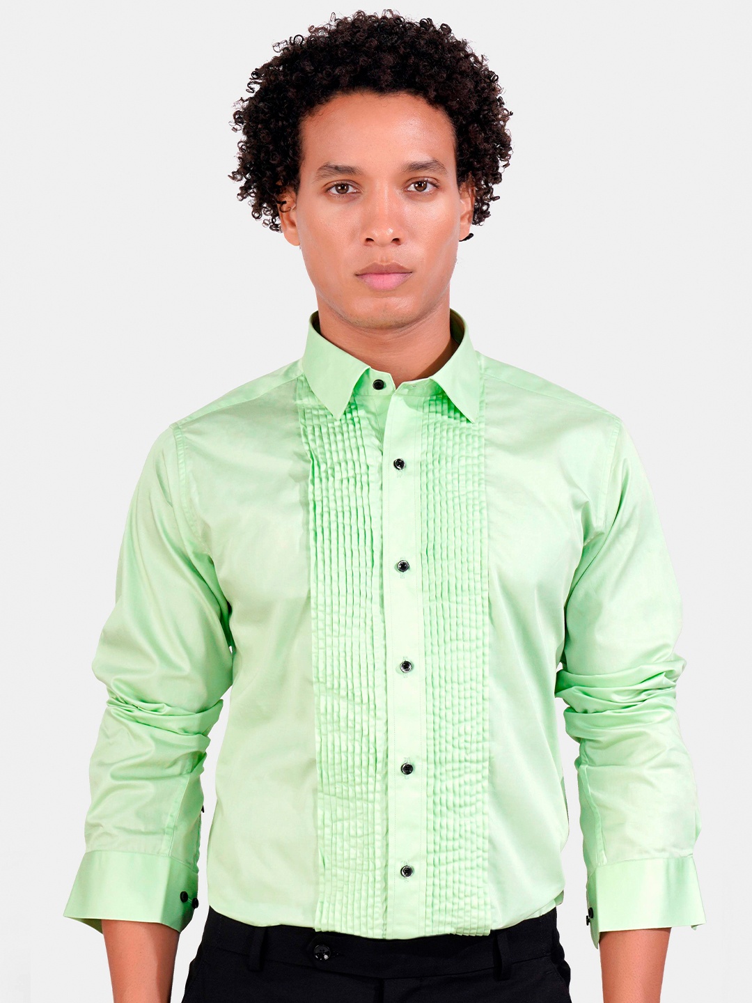 FRENCH CROWN Standard Regular Fit Spread Collar Long Sleeves Cotton Formal Shirt, Green
FRENCH CROWN Standard Regular Fit Spread Collar Long Sleeves Cotton Formal Shirt, Green