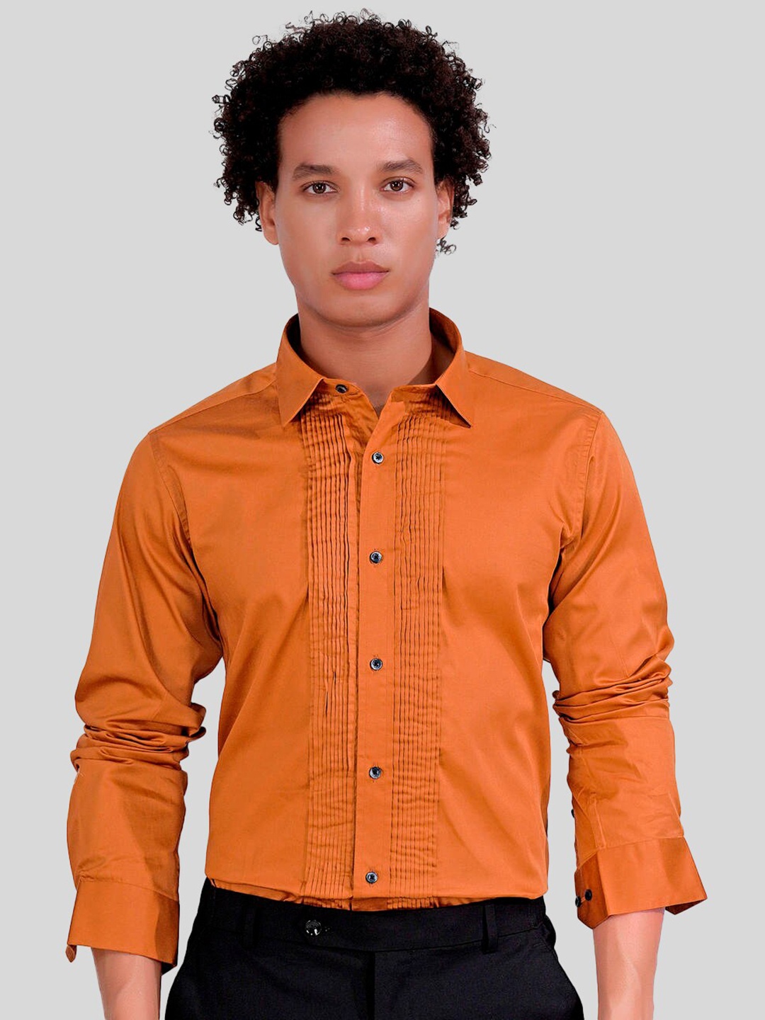 FRENCH CROWN Standard Regular Fit Band Collar Long Sleeves Premium Cotton Shirt, Orange
FRENCH CROWN Standard Regular Fit Band Collar Long Sleeves Premium Cotton Shirt, Orange
