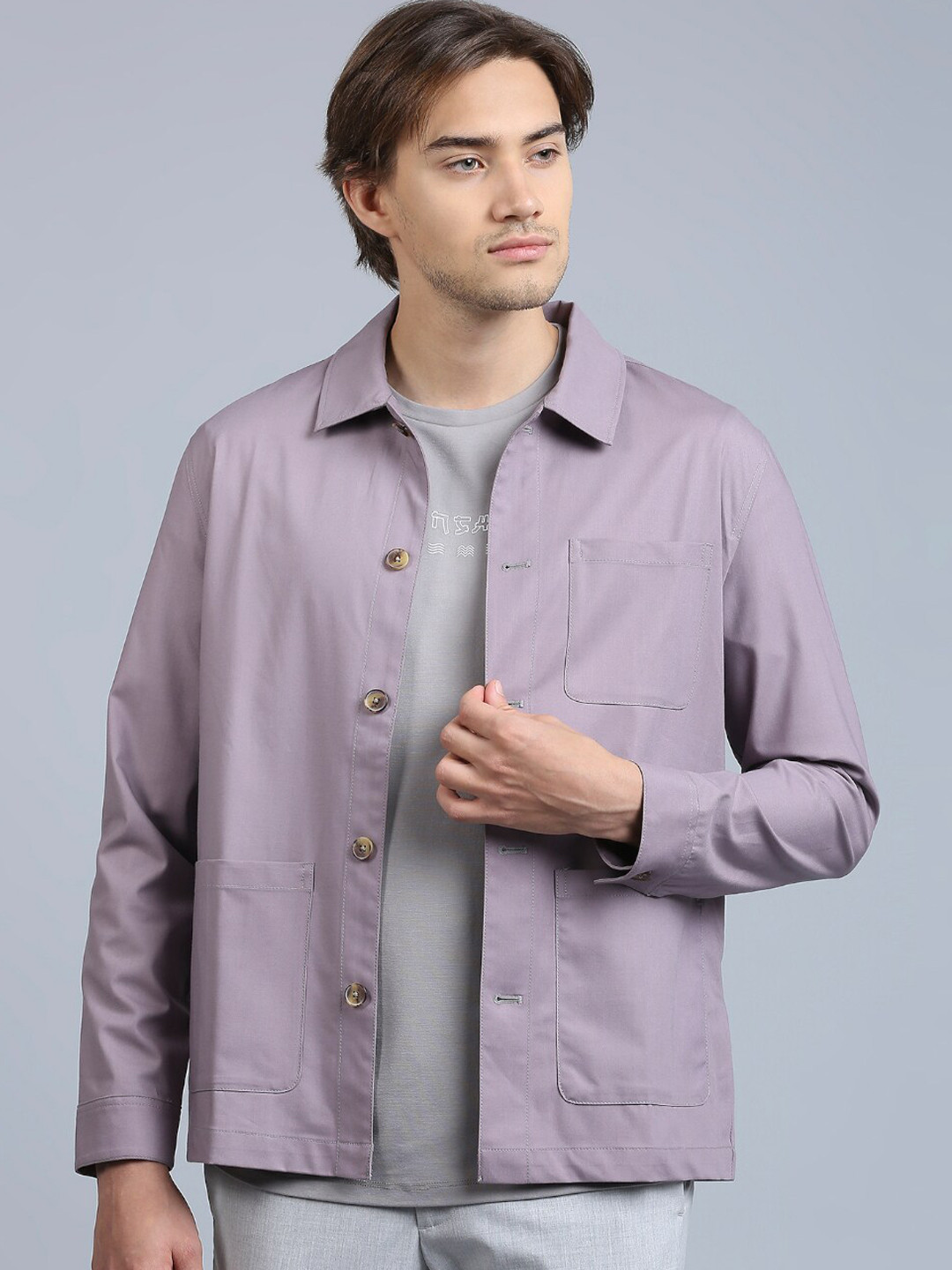 ONEMILE Spread Collar Shacket, Lavender
ONEMILE Spread Collar Shacket, Lavender