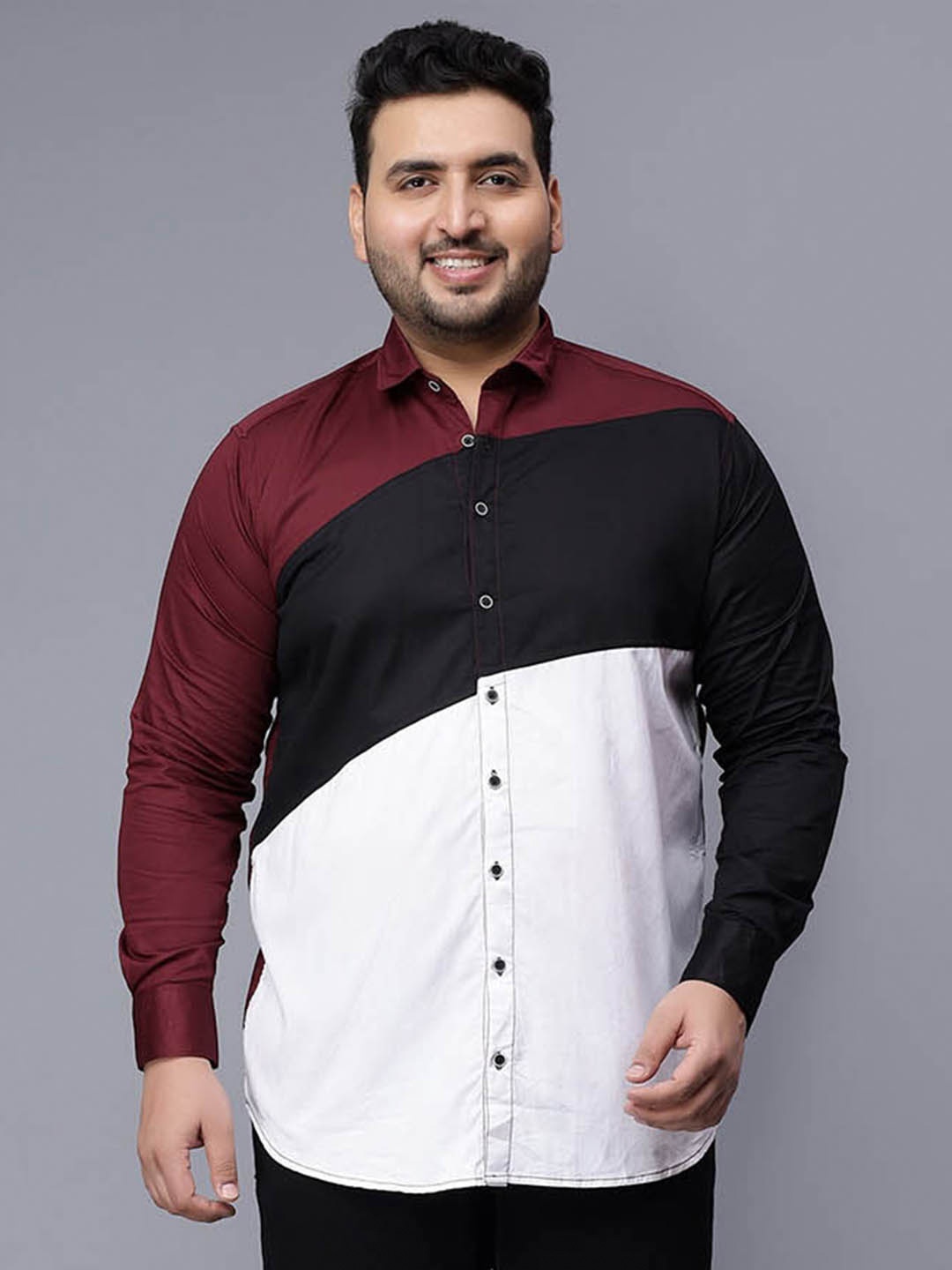 Toodle Plus Comfort Regular Fit Colourblocked Spread Collar Plus Size Cotton Casual Shirt, Maroon
Toodle Plus Comfort Regular Fit Colourblocked Spread Collar Plus Size Cotton Casual Shirt, Maroon