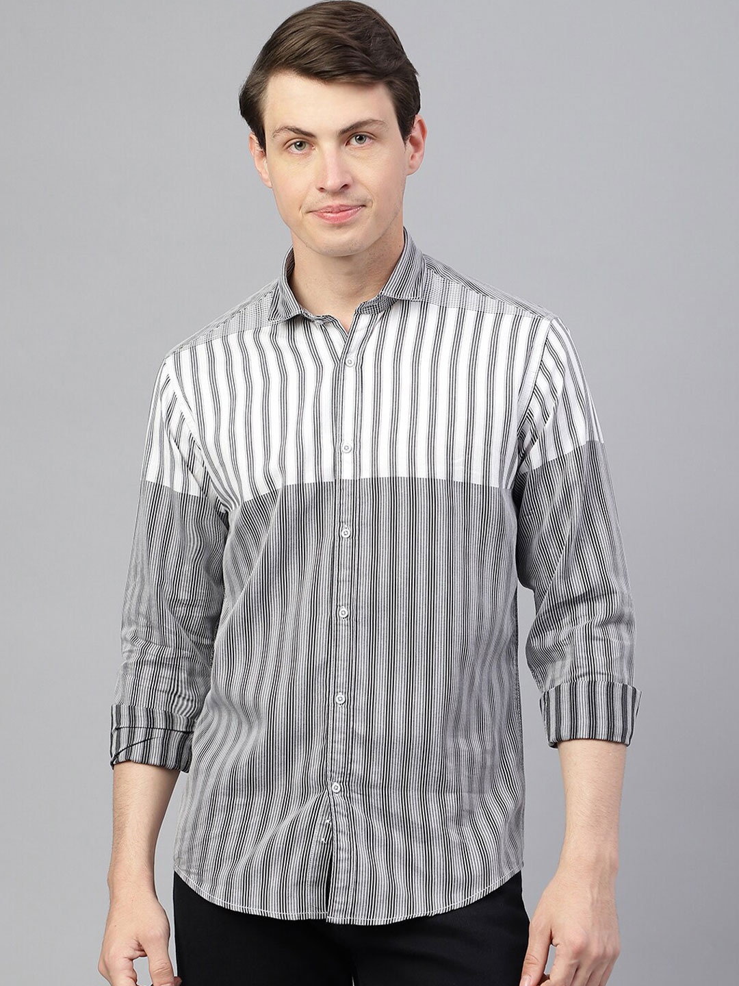 Richlook Standard Regular Fit Striped Spread Collar Long Sleeves Casual Shirt, Black
Richlook Standard Regular Fit Striped Spread Collar Long Sleeves Casual Shirt, Black
